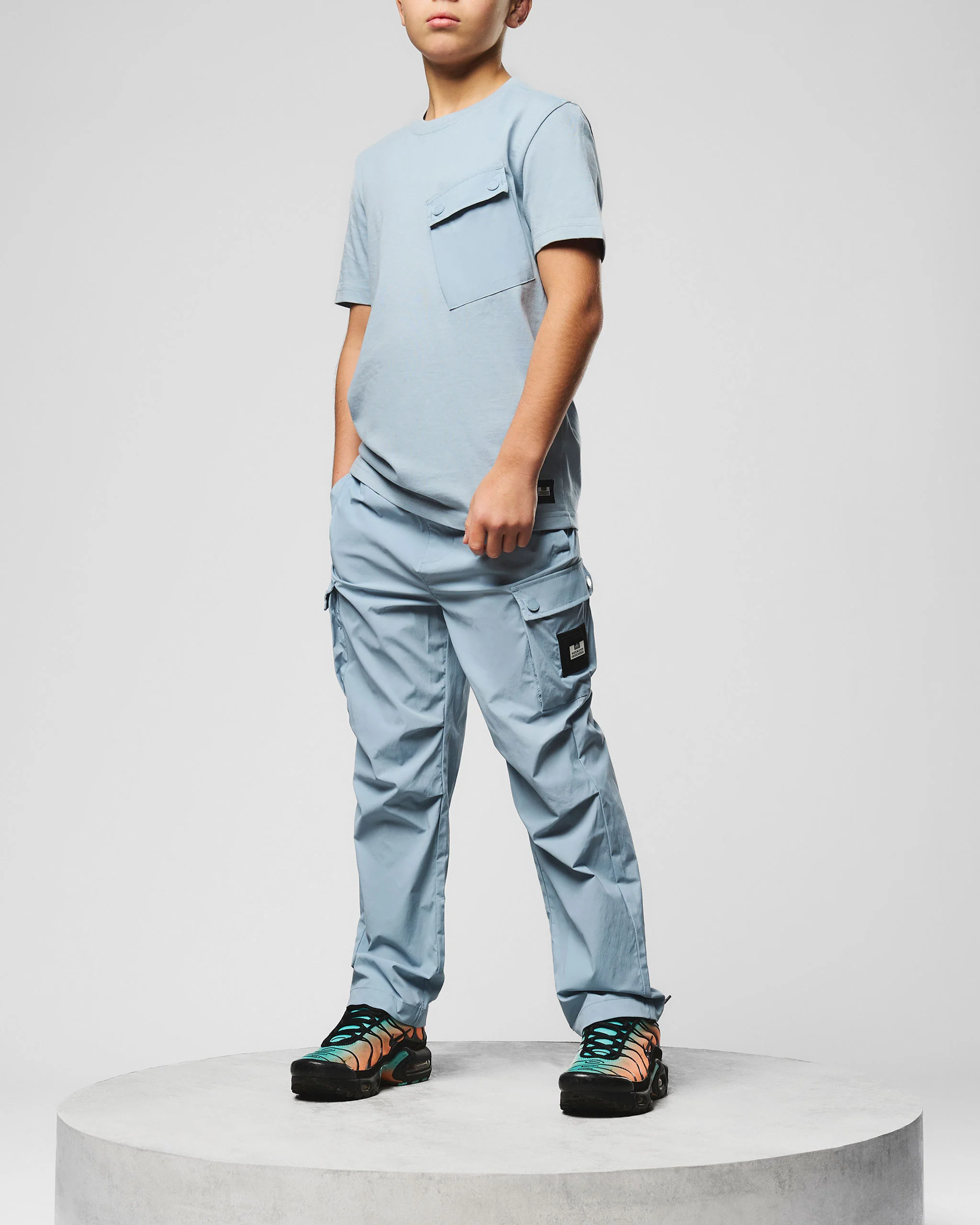 Kids Zanardi Technical Cargo Pants Blue Tourmaline - Image 3