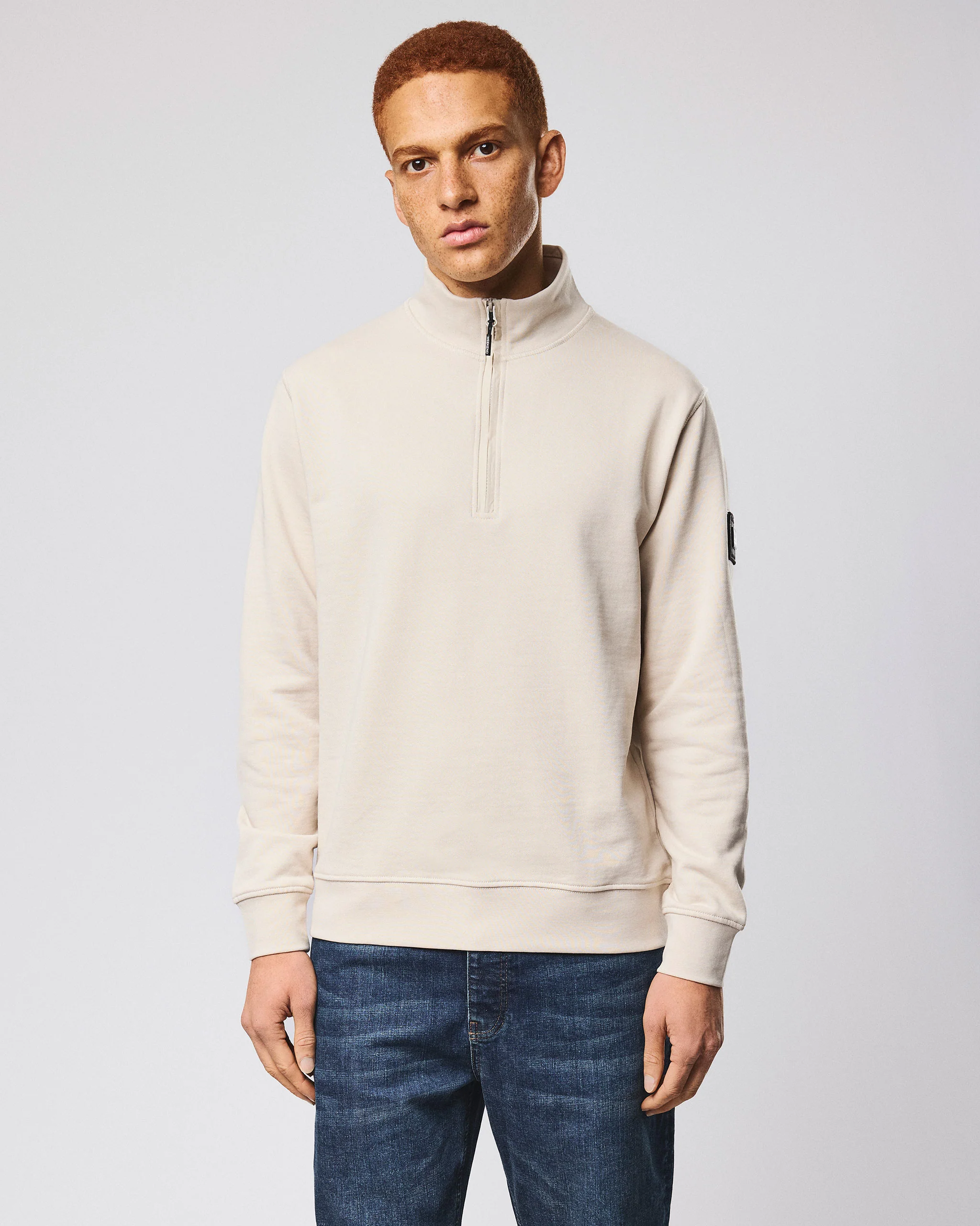 Kraviz Quarter Zip Sweatshirt Cement - Image 2