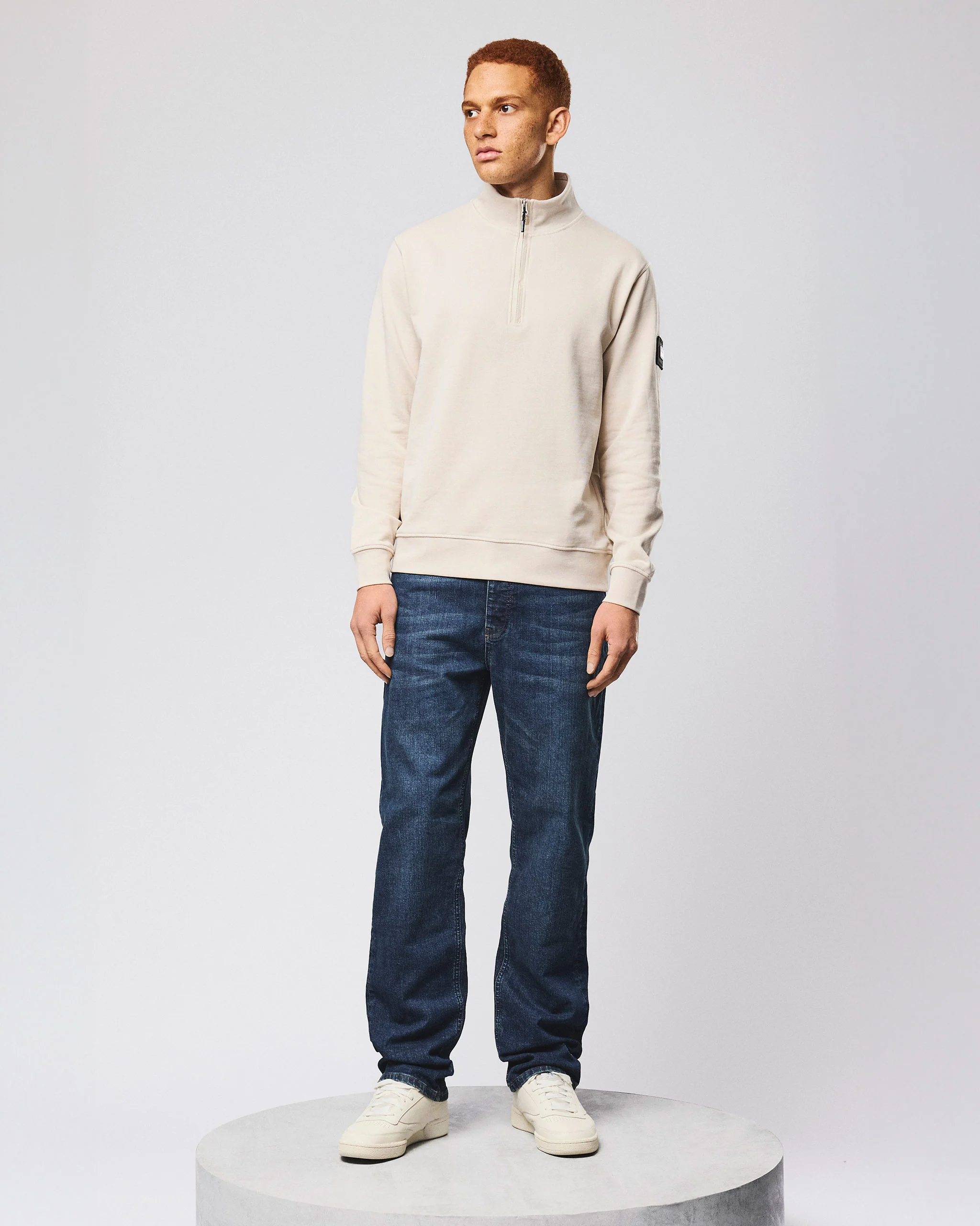 Kraviz Quarter Zip Sweatshirt Cement - Image 3