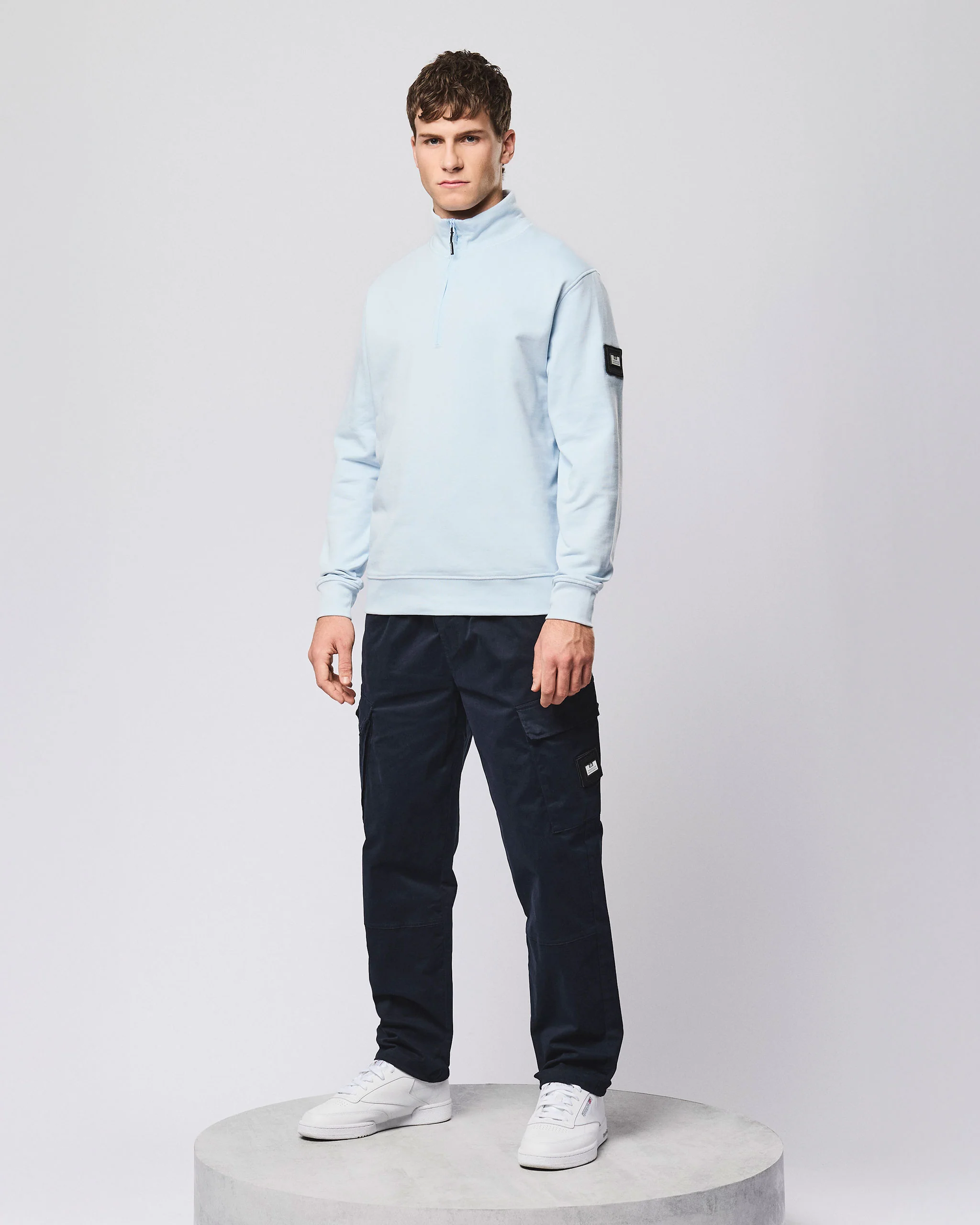 Kraviz Quarter Zip Sweatshirt Sky Blue - Image 2