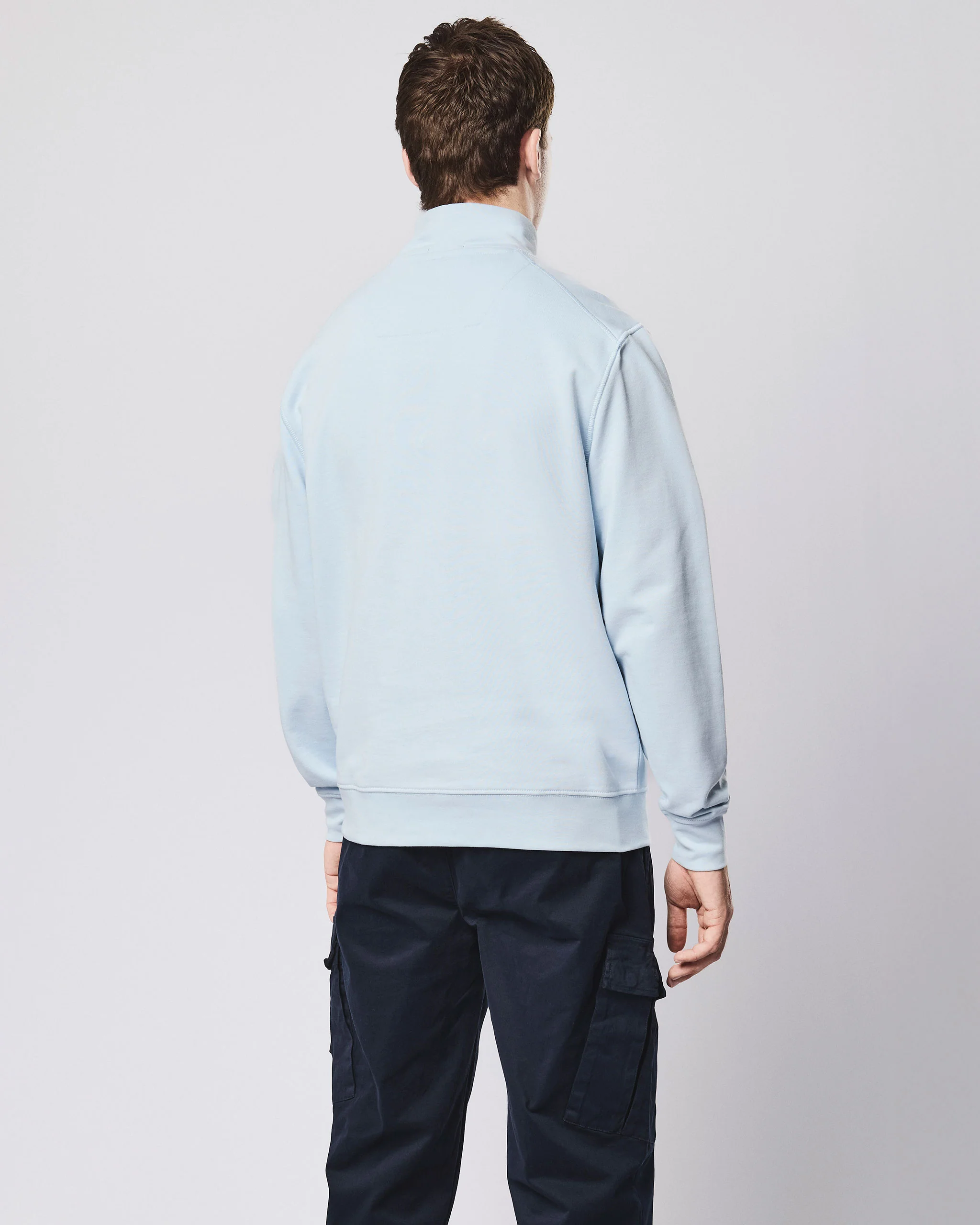 Kraviz Quarter Zip Sweatshirt Sky Blue - Image 4