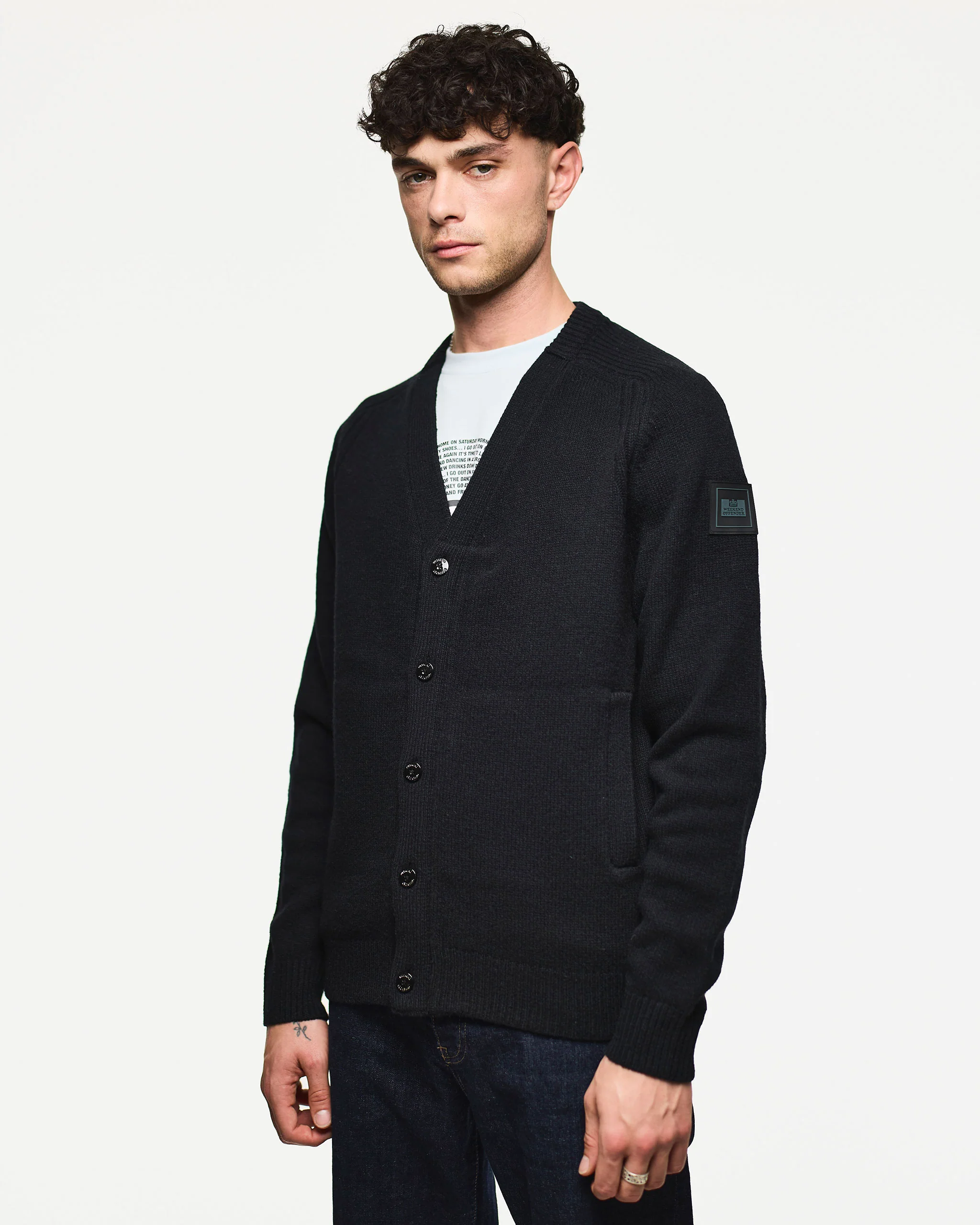 Lauda Wool Cardigan Black - Image 3