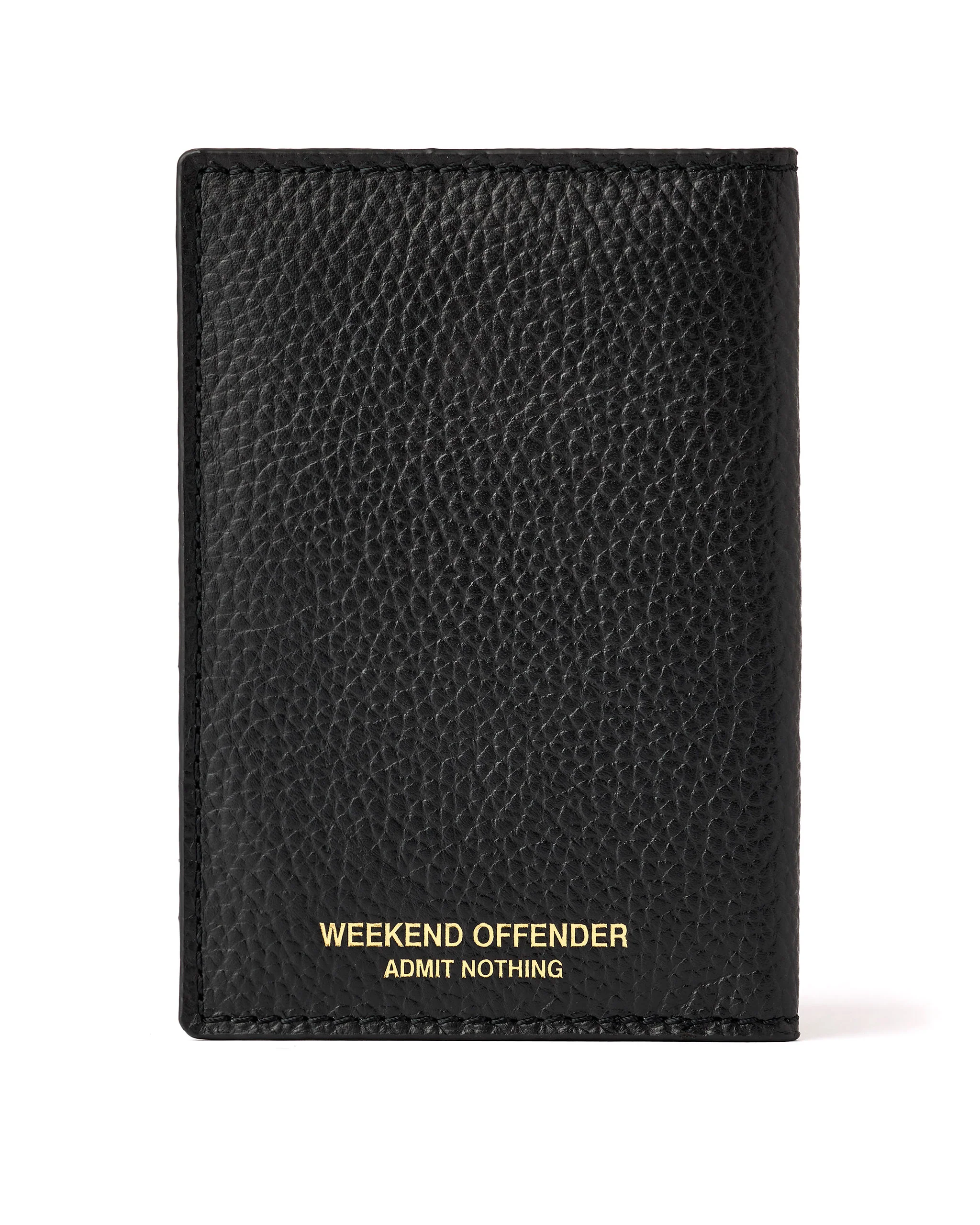 Leather Passport Holder With Gift Box Black - Image 3