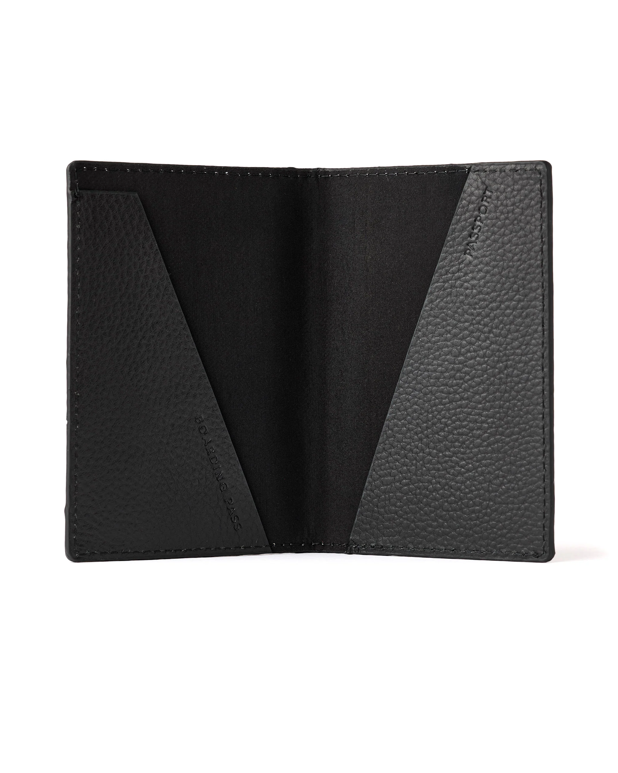 Leather Passport Holder With Gift Box Black - Image 4