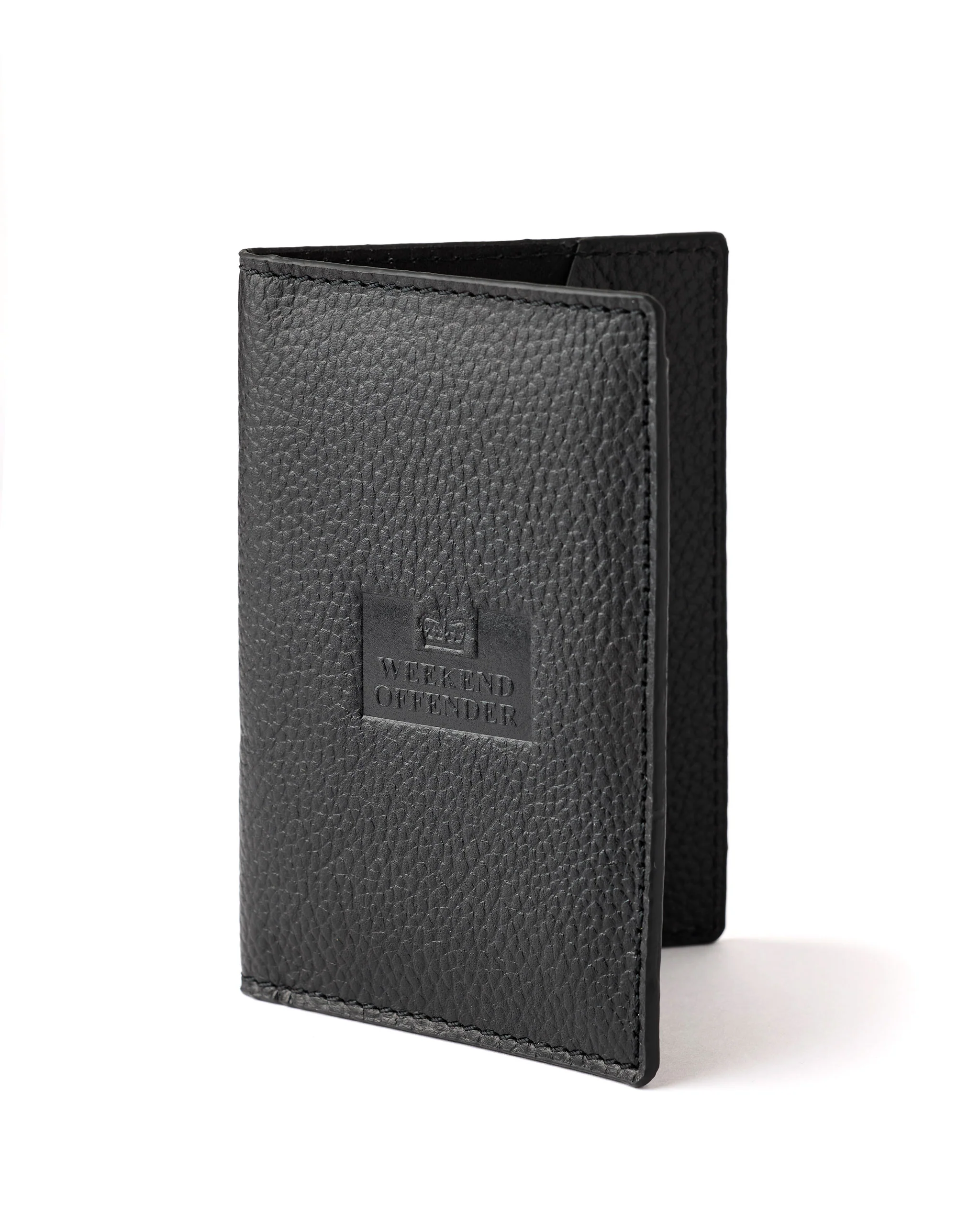 Leather Passport Holder With Gift Box Black - Image 5