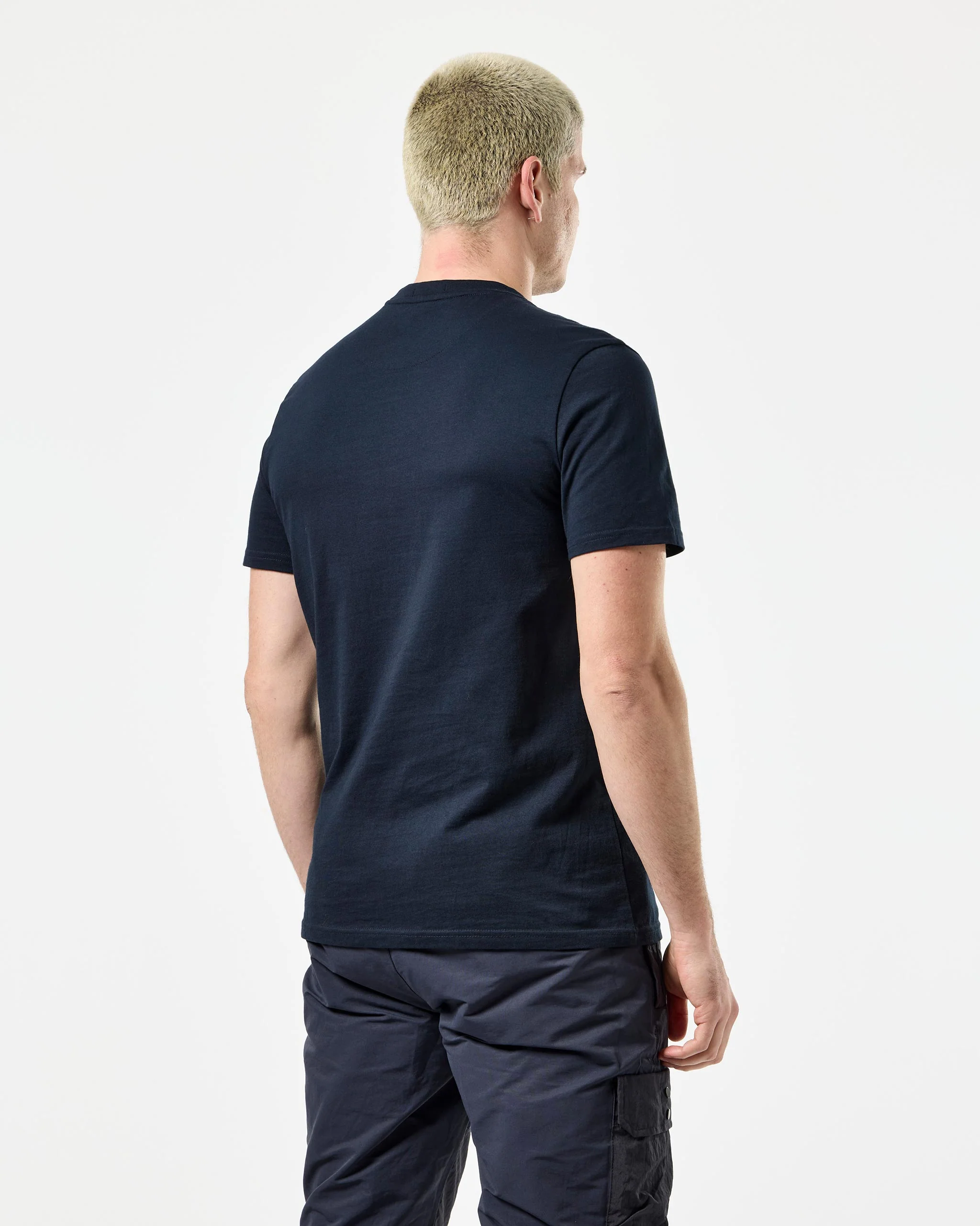 Leo Gregory Mono Graphic T-Shirt Navy - Image 4