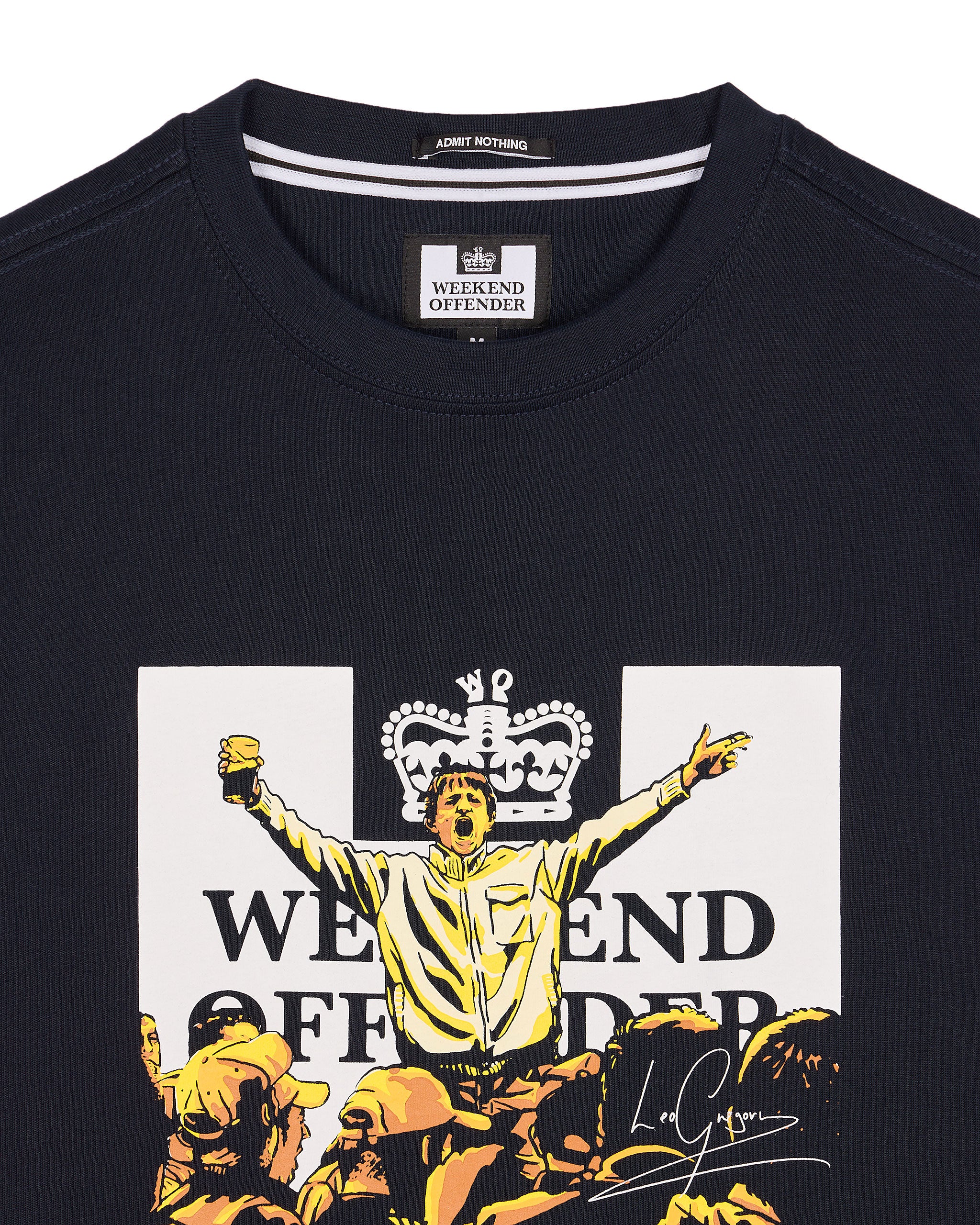 Leo Gregory Graphic T-Shirt Navy - Image 5