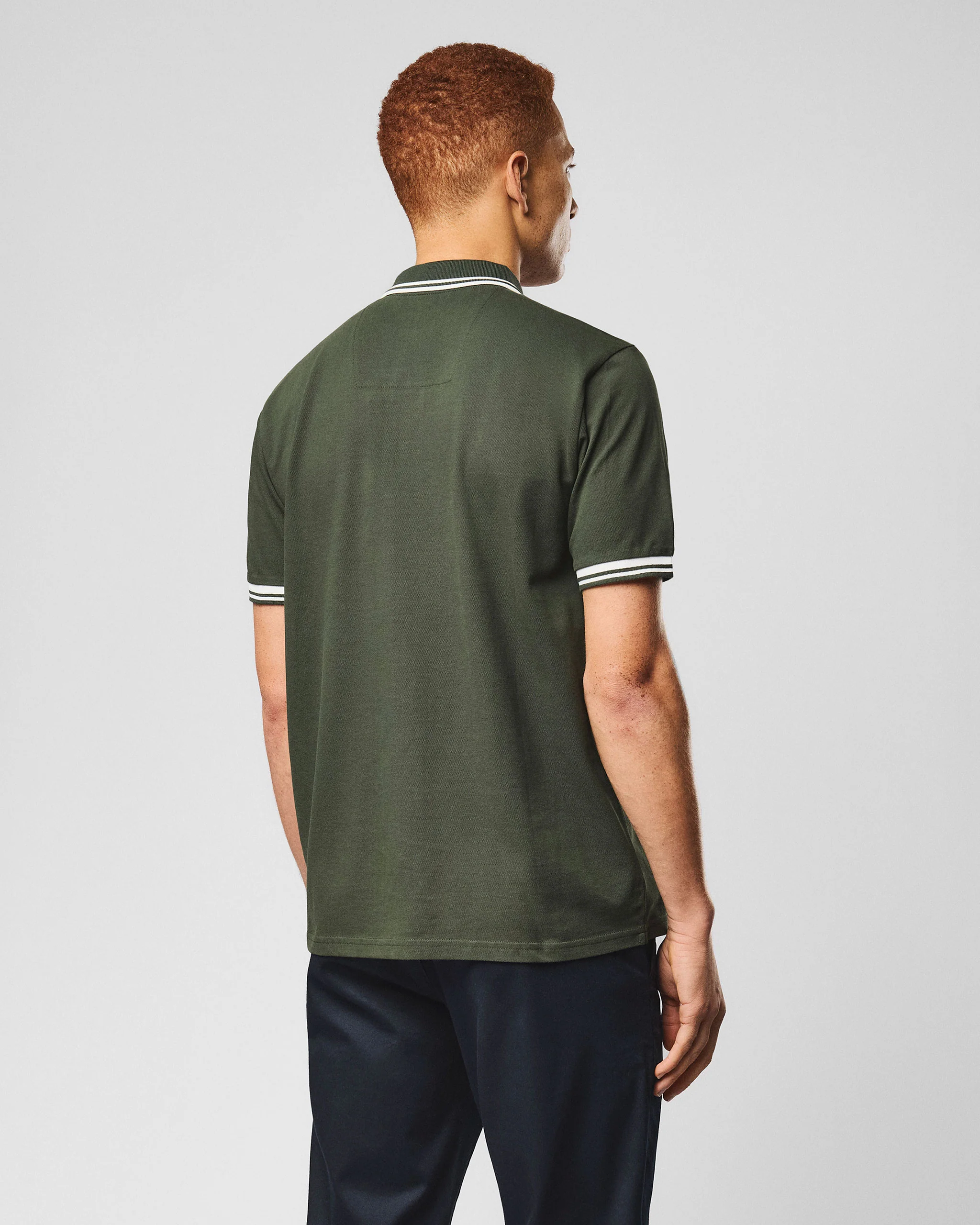 Levanto Polo Shirt Black Forest Green/Ghost - Image 4