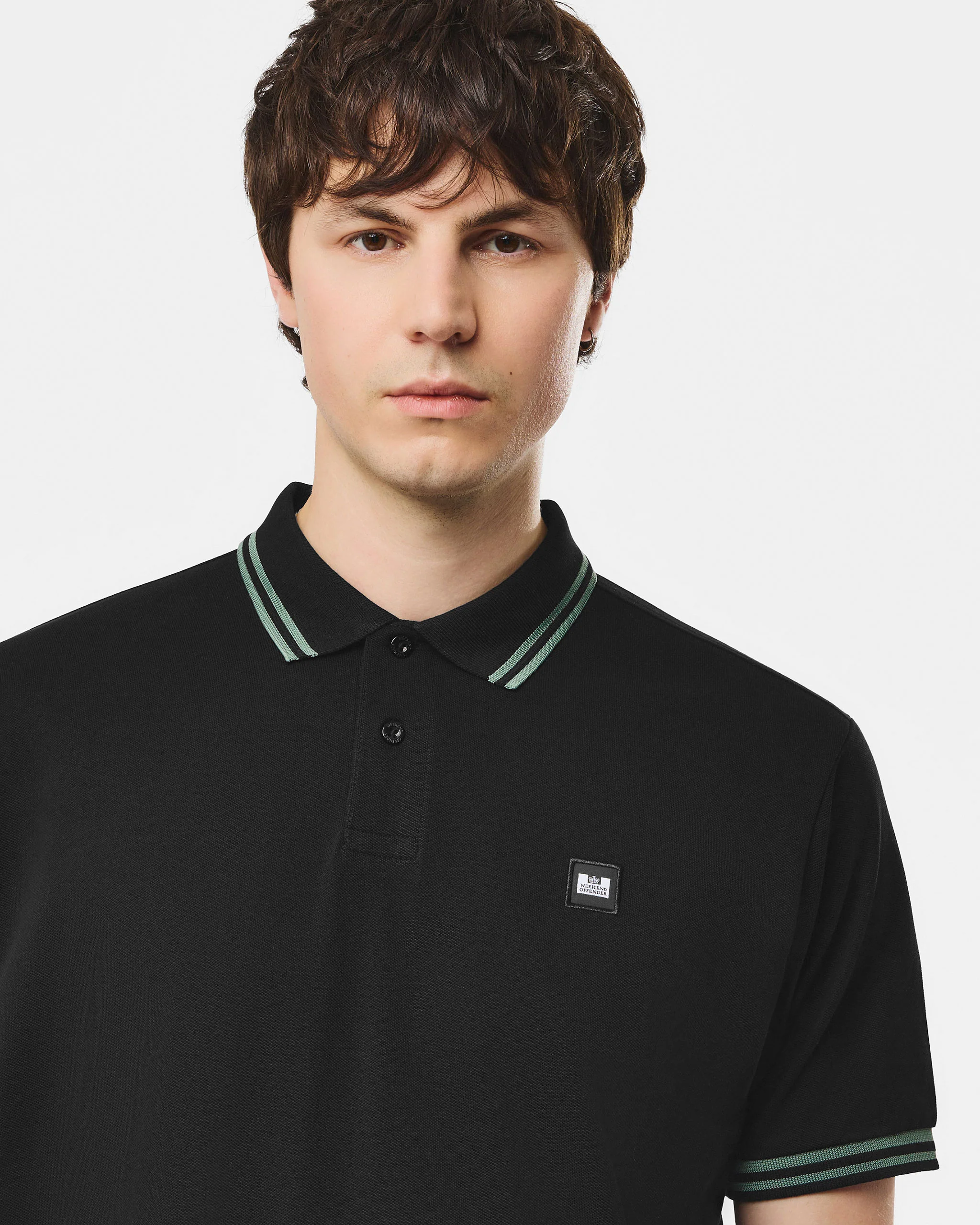 Levanto Polo Shirt Black/Thyme Green - Image 2
