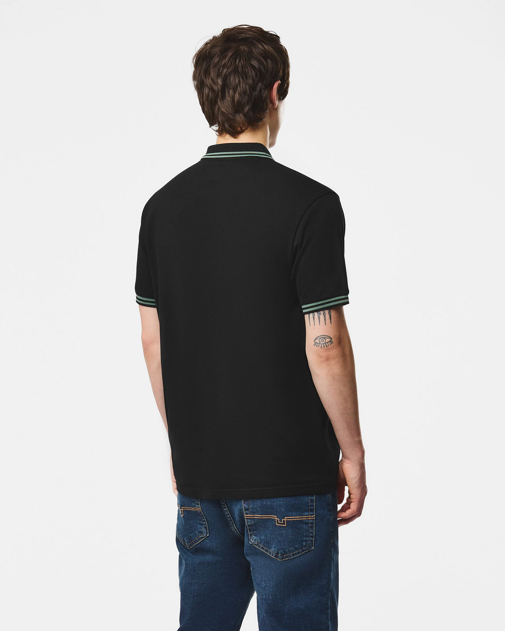 Levanto Polo Shirt Black/Thyme Green - Image 5