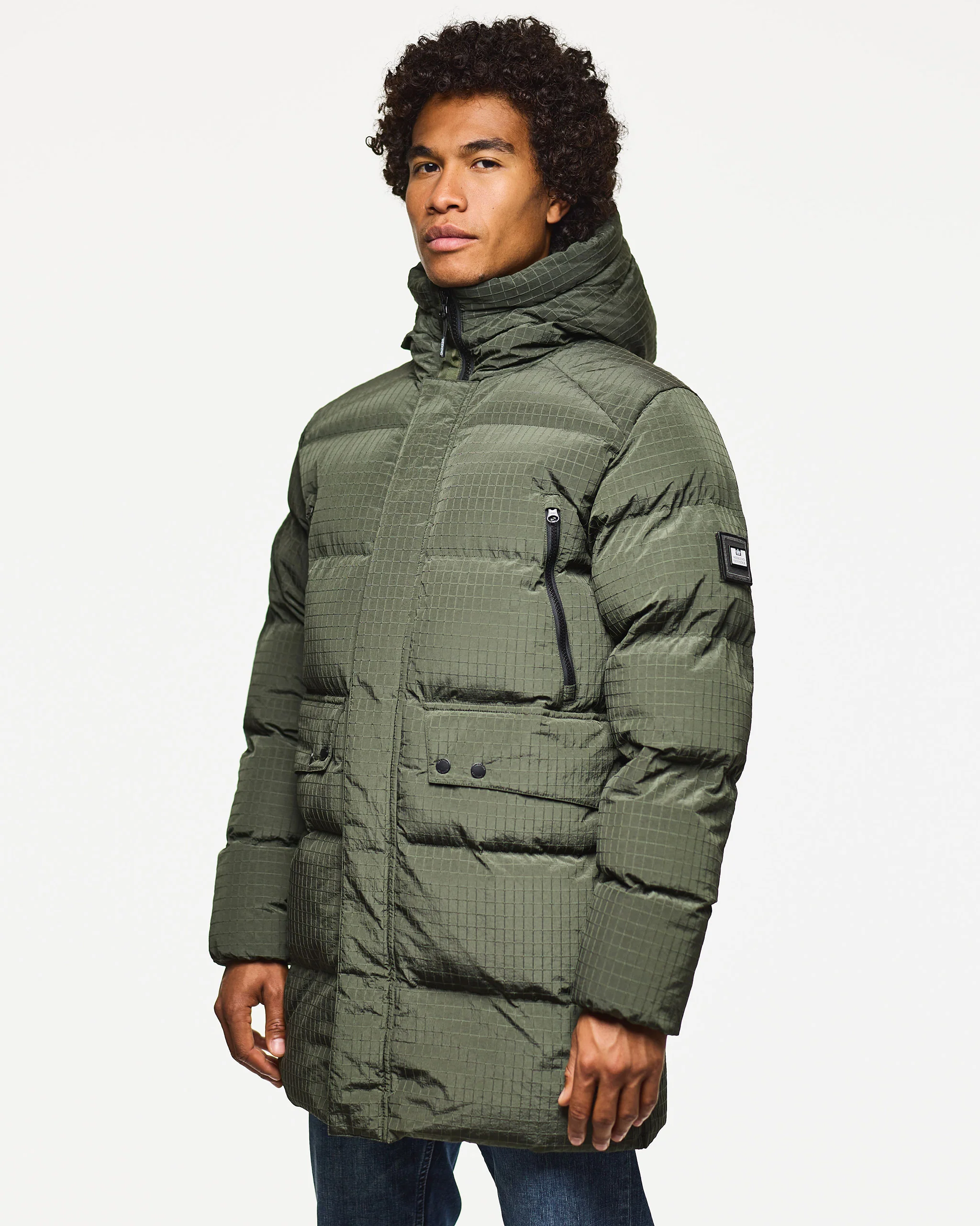 Lombardo Longline Primaloft Jacket Black Forest Green - Image 3