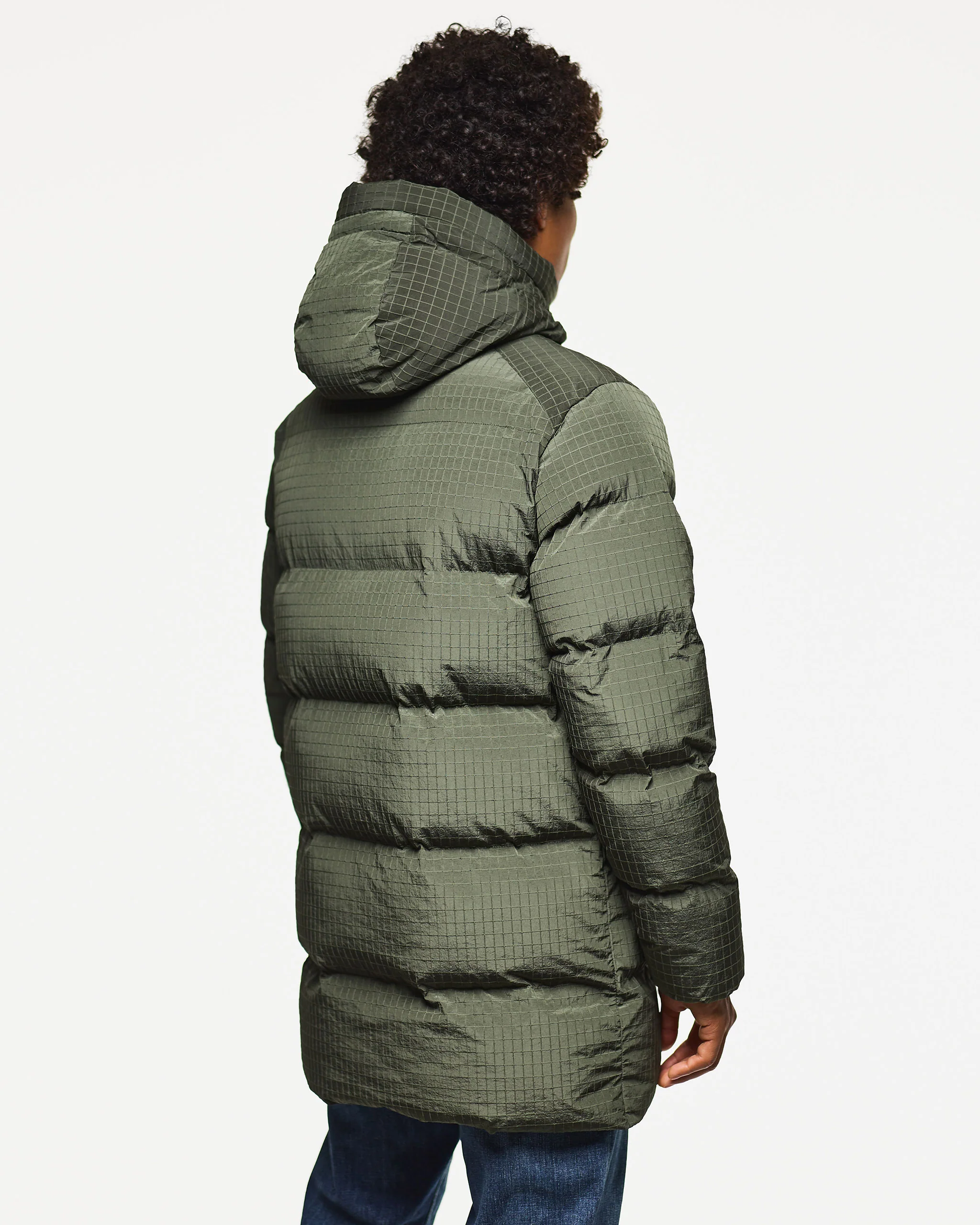 Lombardo Longline Primaloft Jacket Black Forest Green - Image 4
