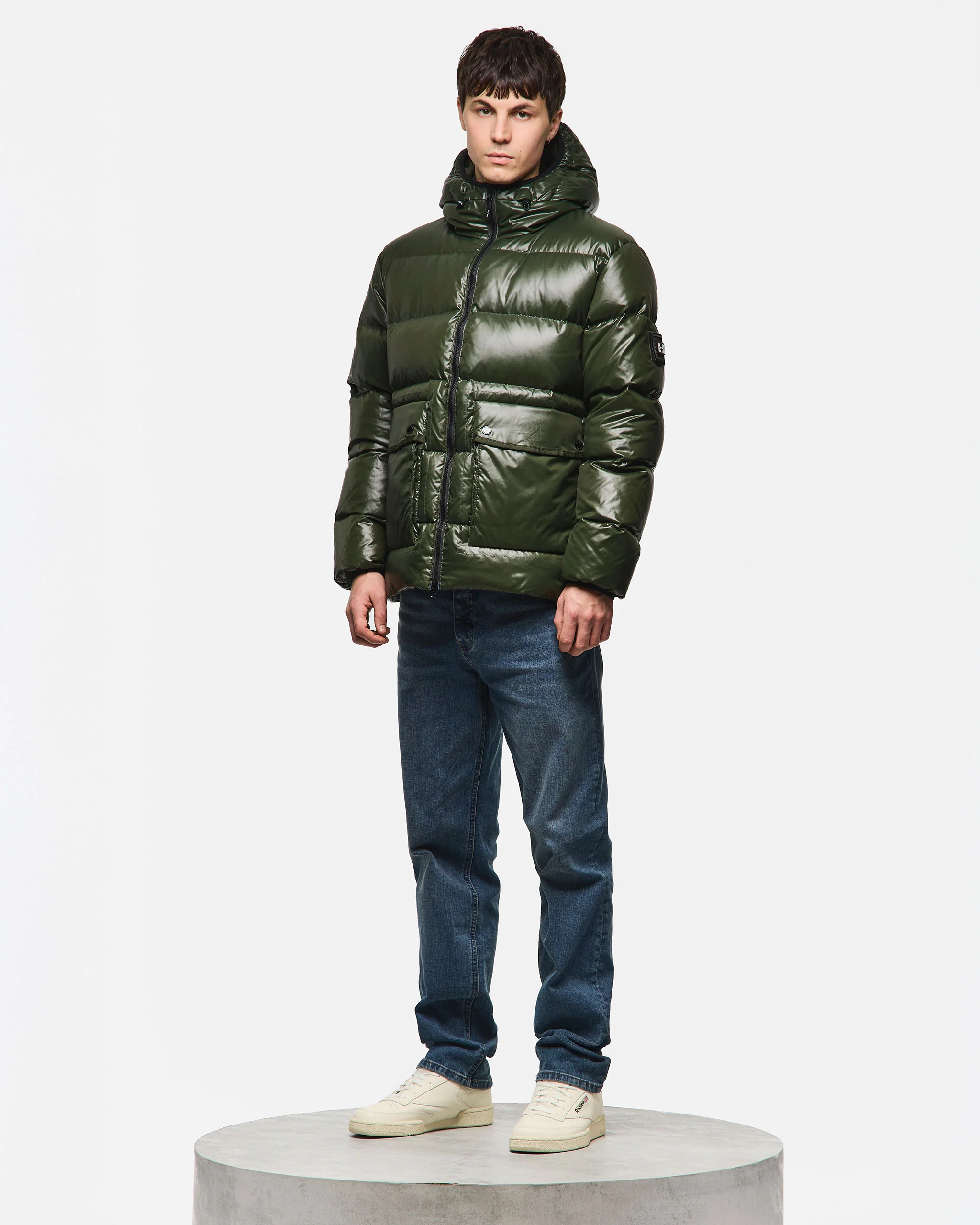 Nicholson Down Jacket Black Forest Green - Image 4