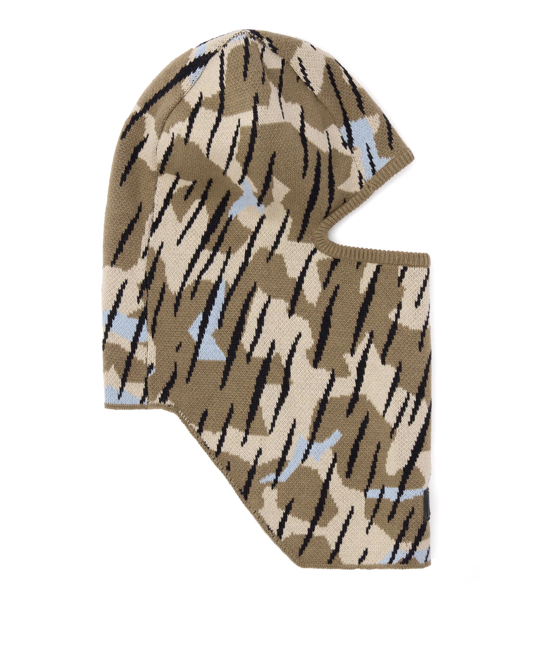 Oden Camo Rib Knit Balaclava Tobacco Brown - Image 4