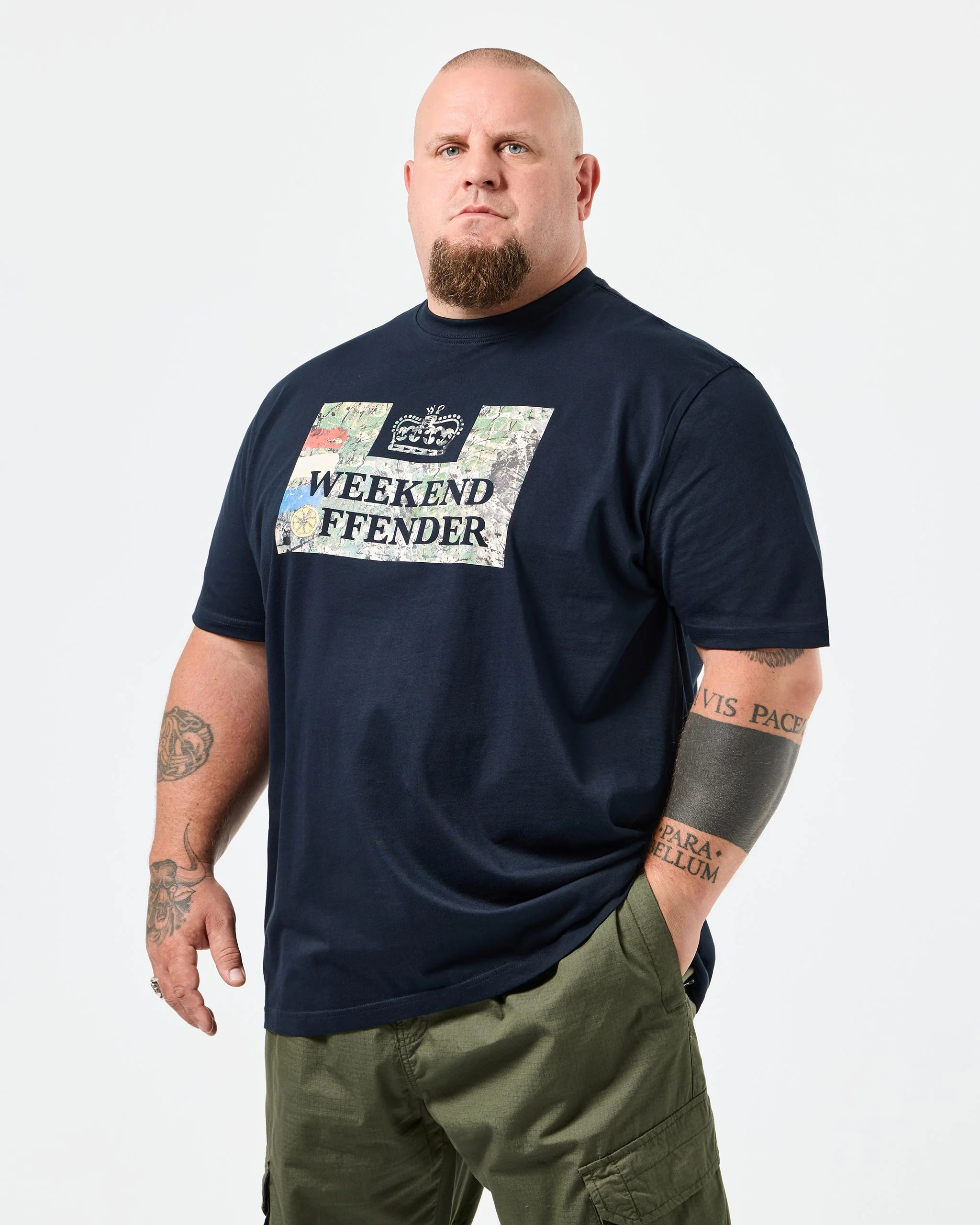 Plus Size - Badman Graphic T-Shirt Navy - Image 3
