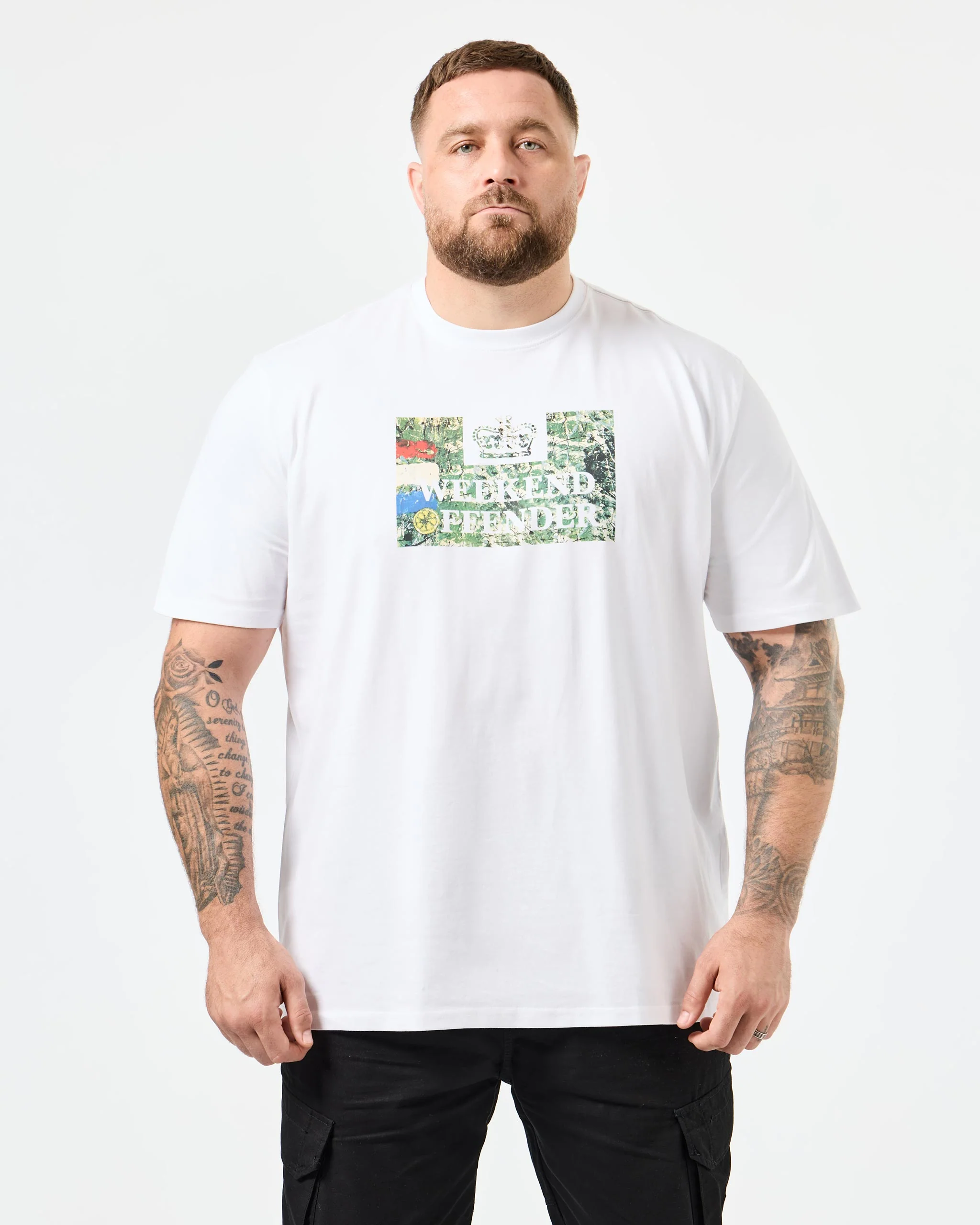 Plus Size - Badman Graphic T-Shirt White - Image 3