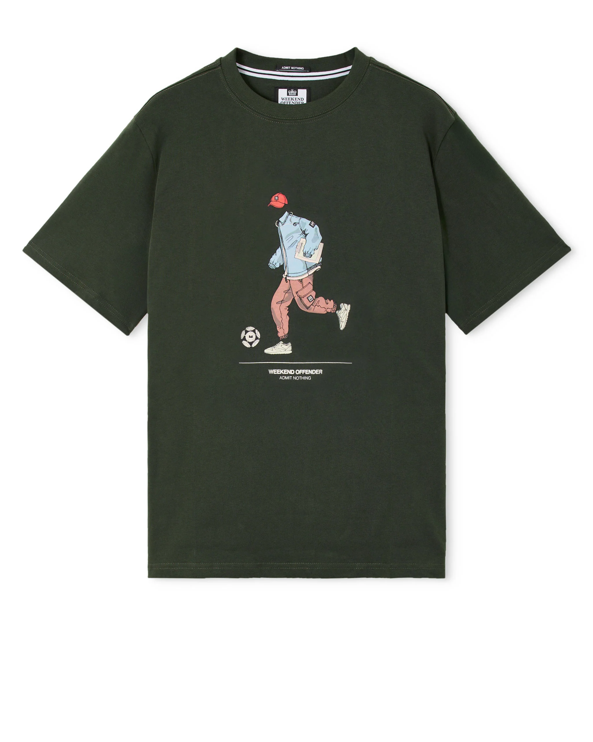 Plus Size - Biskra Graphic T-Shirt Black Forest Green