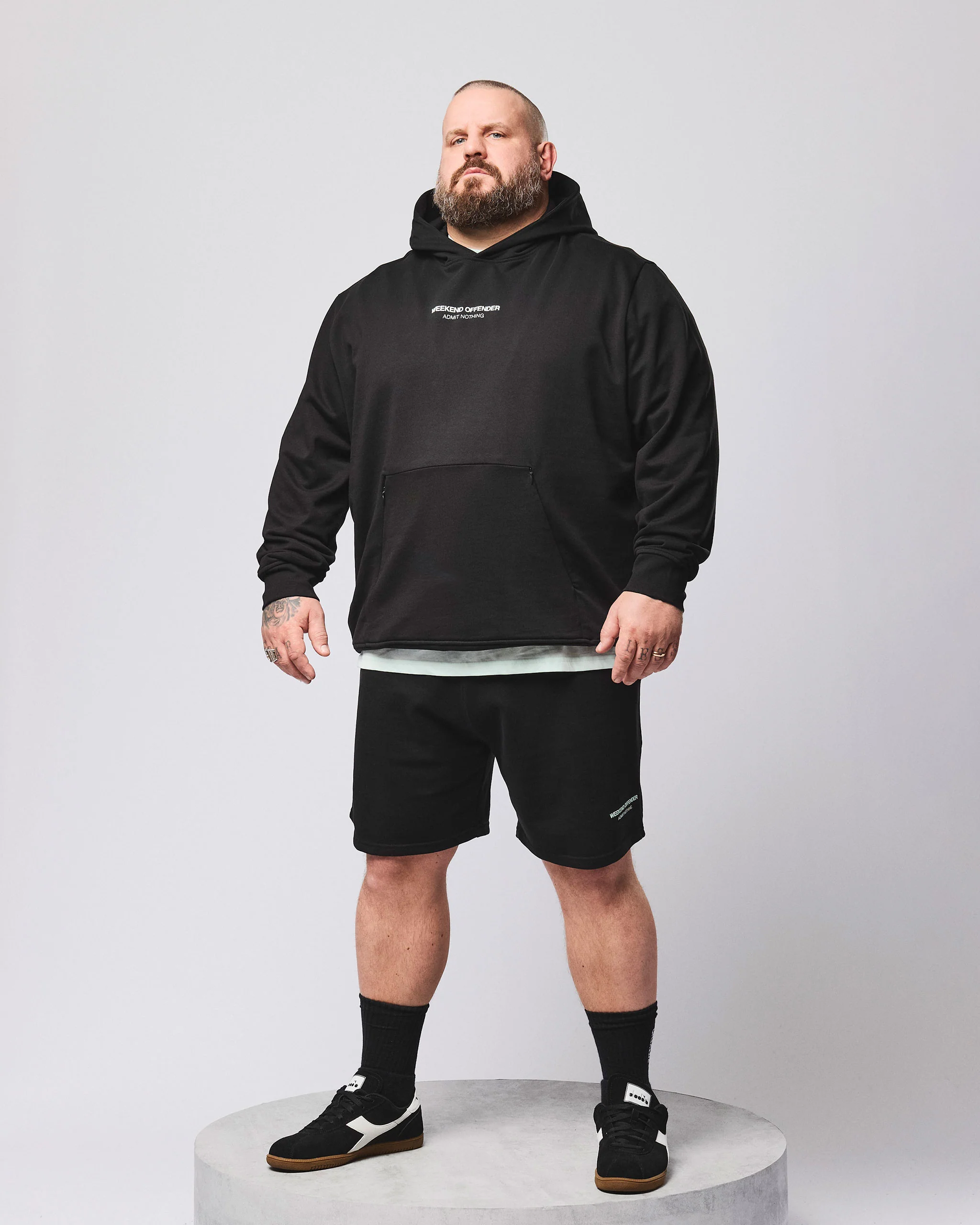 Plus Size - Cobain Hoodie Black/Amazonite Green - Image 2