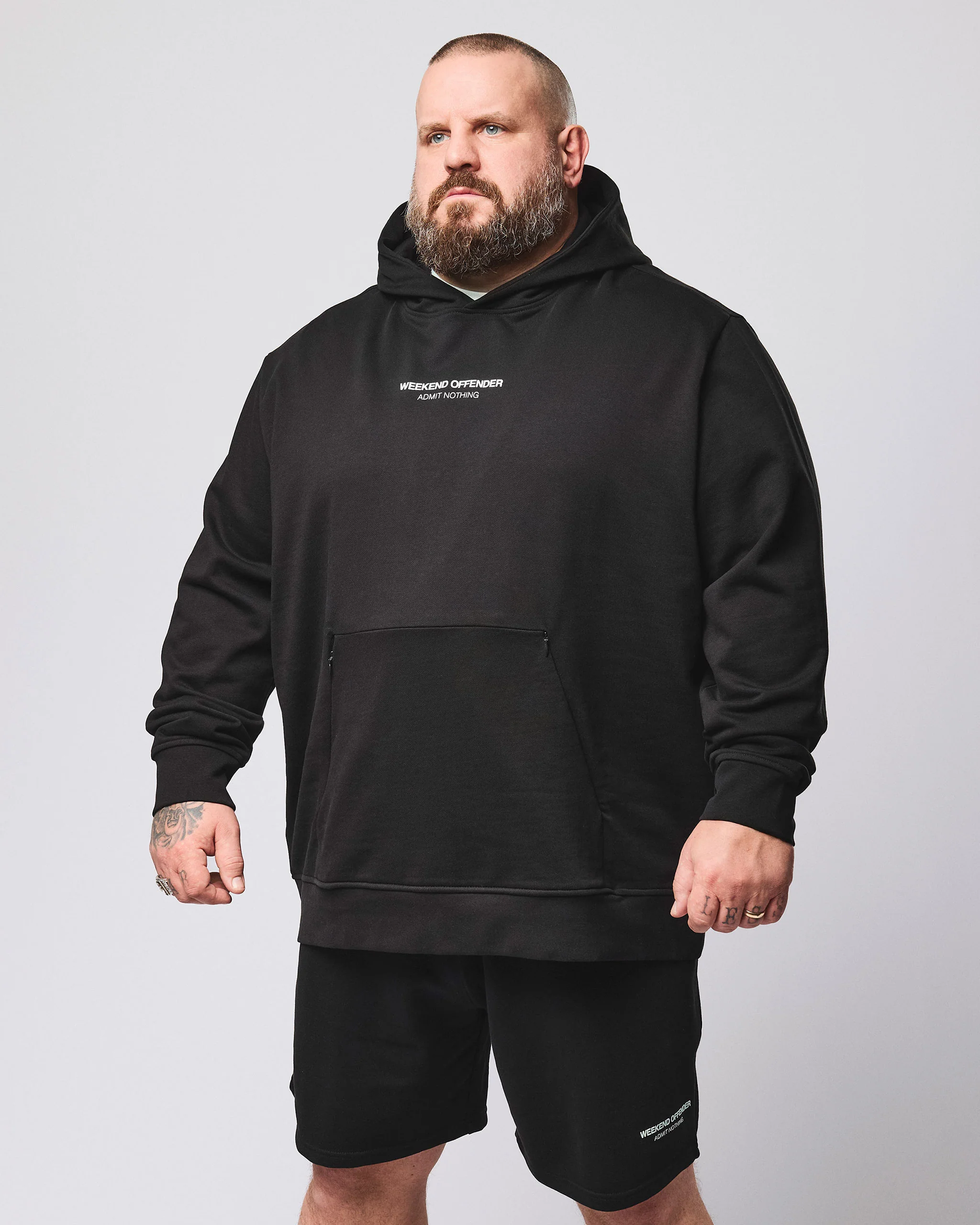 Plus Size - Cobain Hoodie Black/Amazonite Green - Image 3