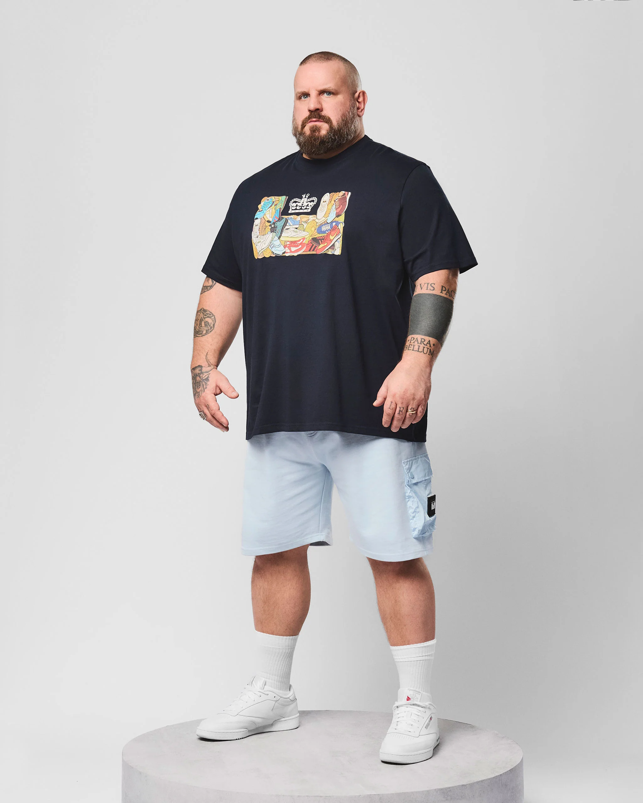 Plus Size - D'Arblay Graphic T-Shirt Navy - Image 3