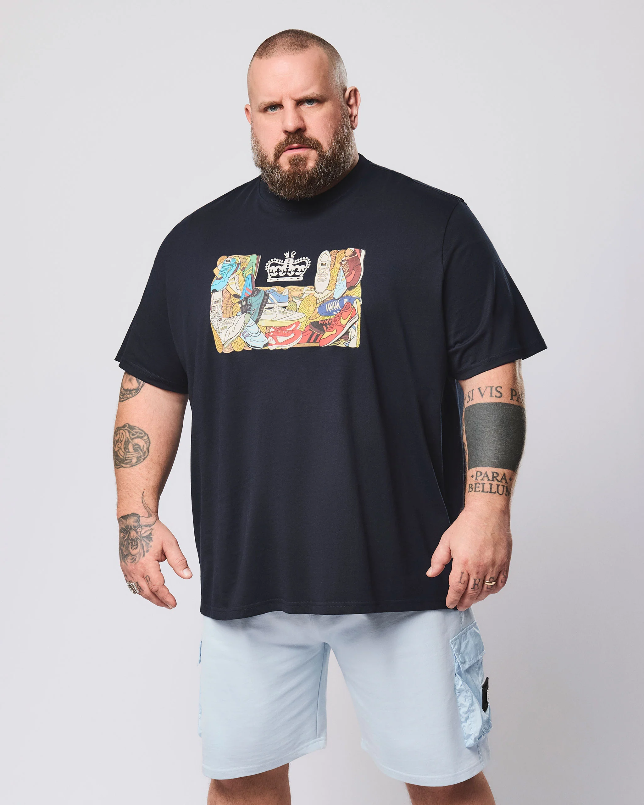 Plus Size - D'Arblay Graphic T-Shirt Navy - Image 4