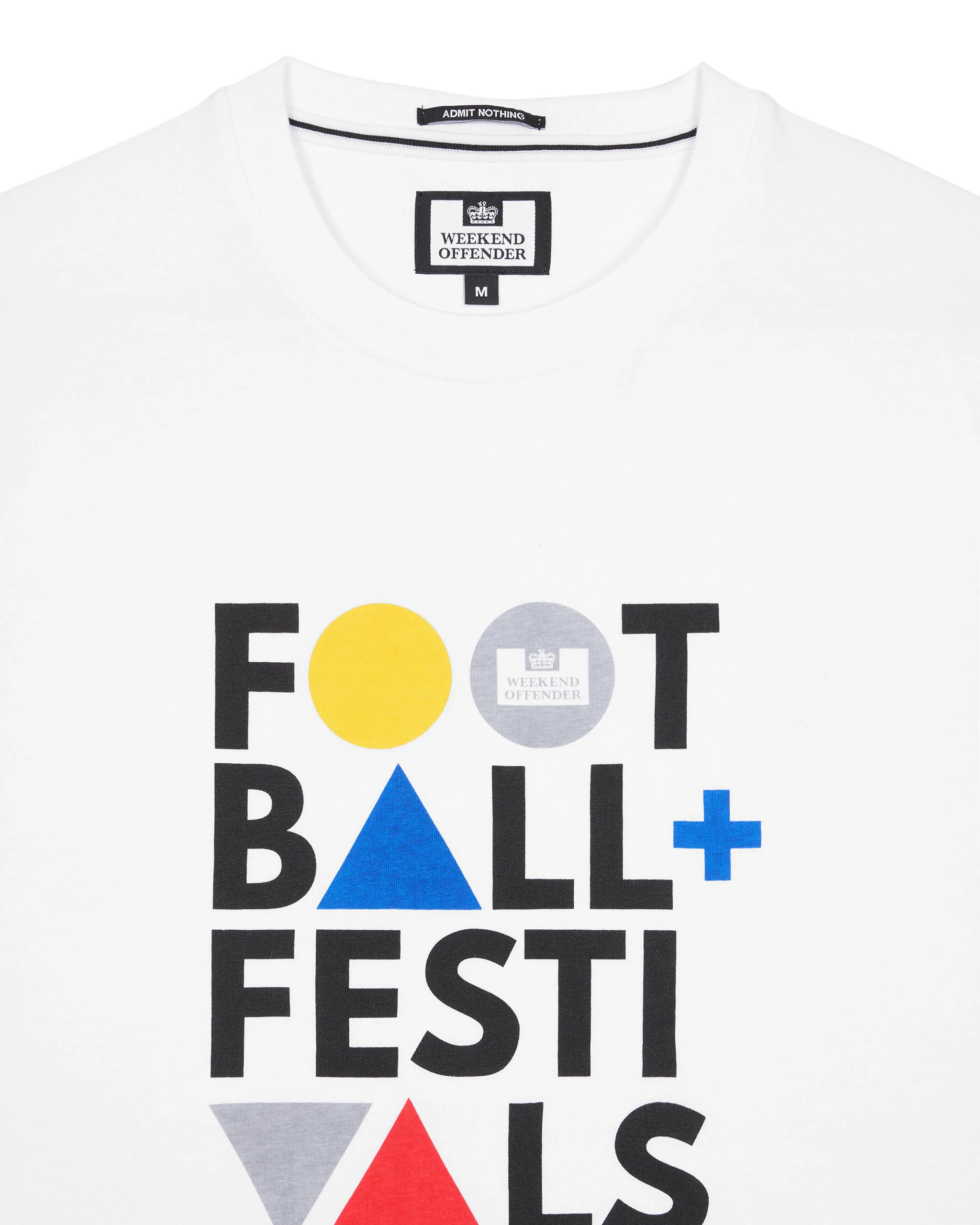 Plus Size - Football + Festivals Graphic T-Shirt White - Image 5