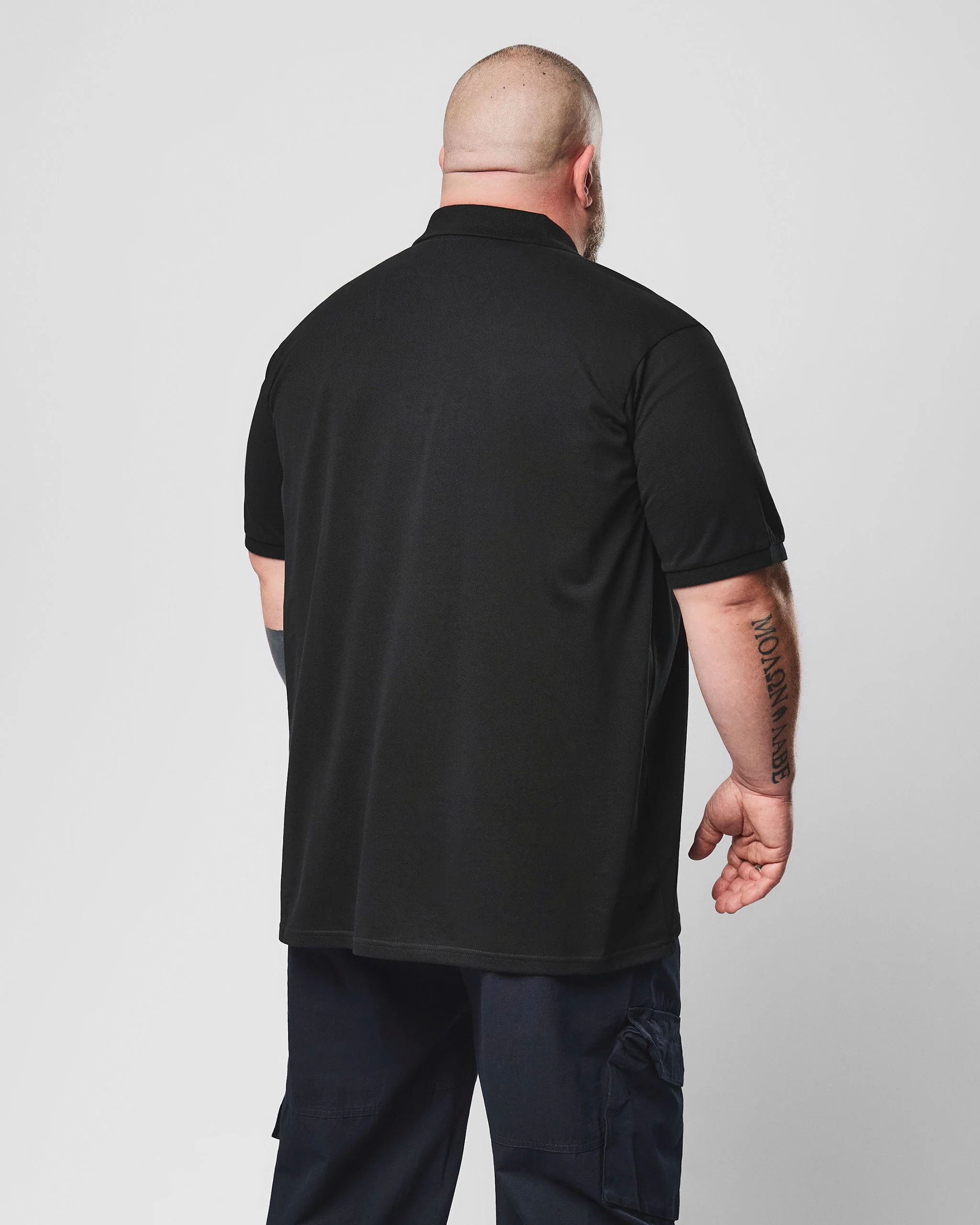 Plus Size - Heathcote Polo Shirt Black - Image 4