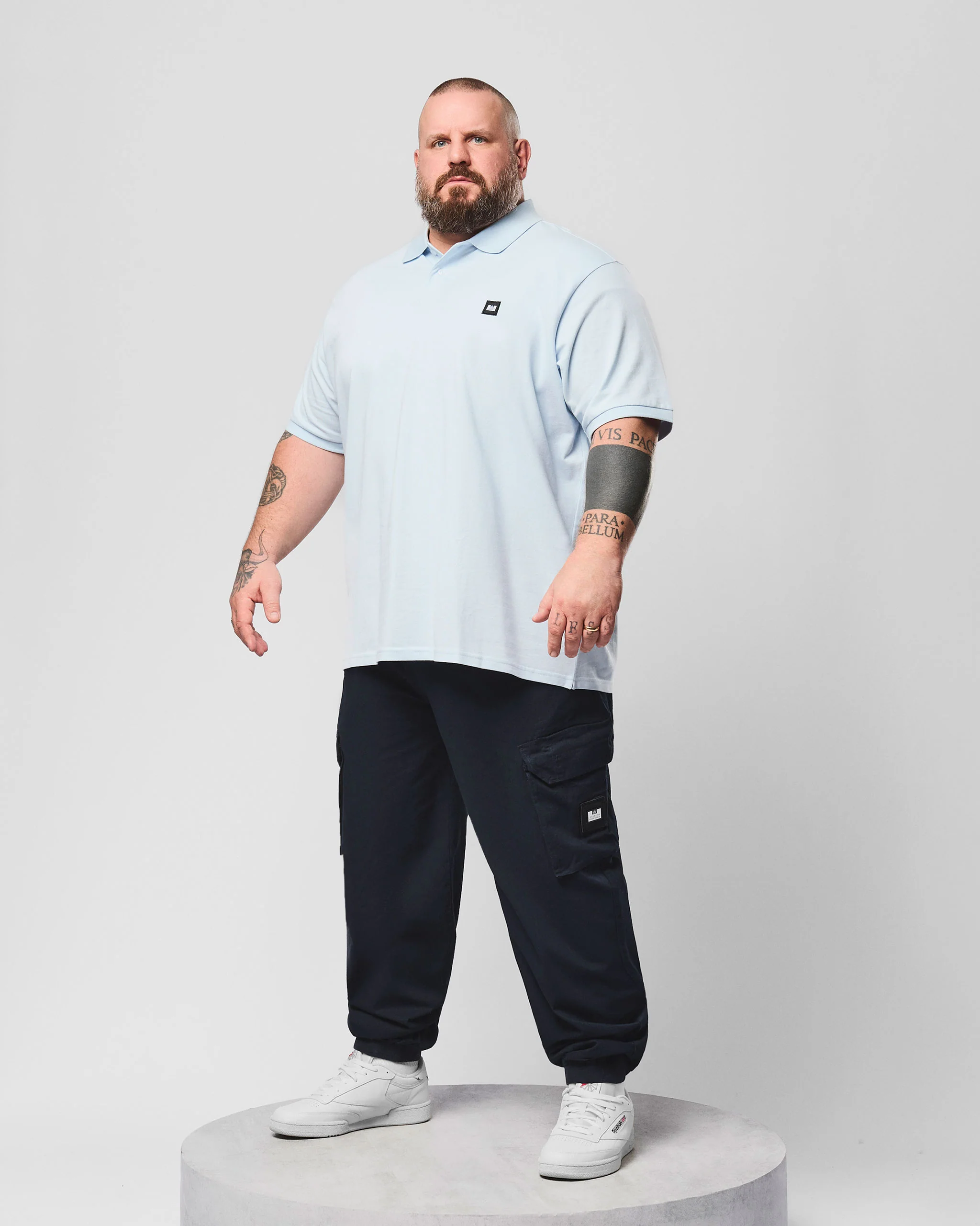 Plus Size - Heathcote Polo Shirt Sky Blue - Image 2