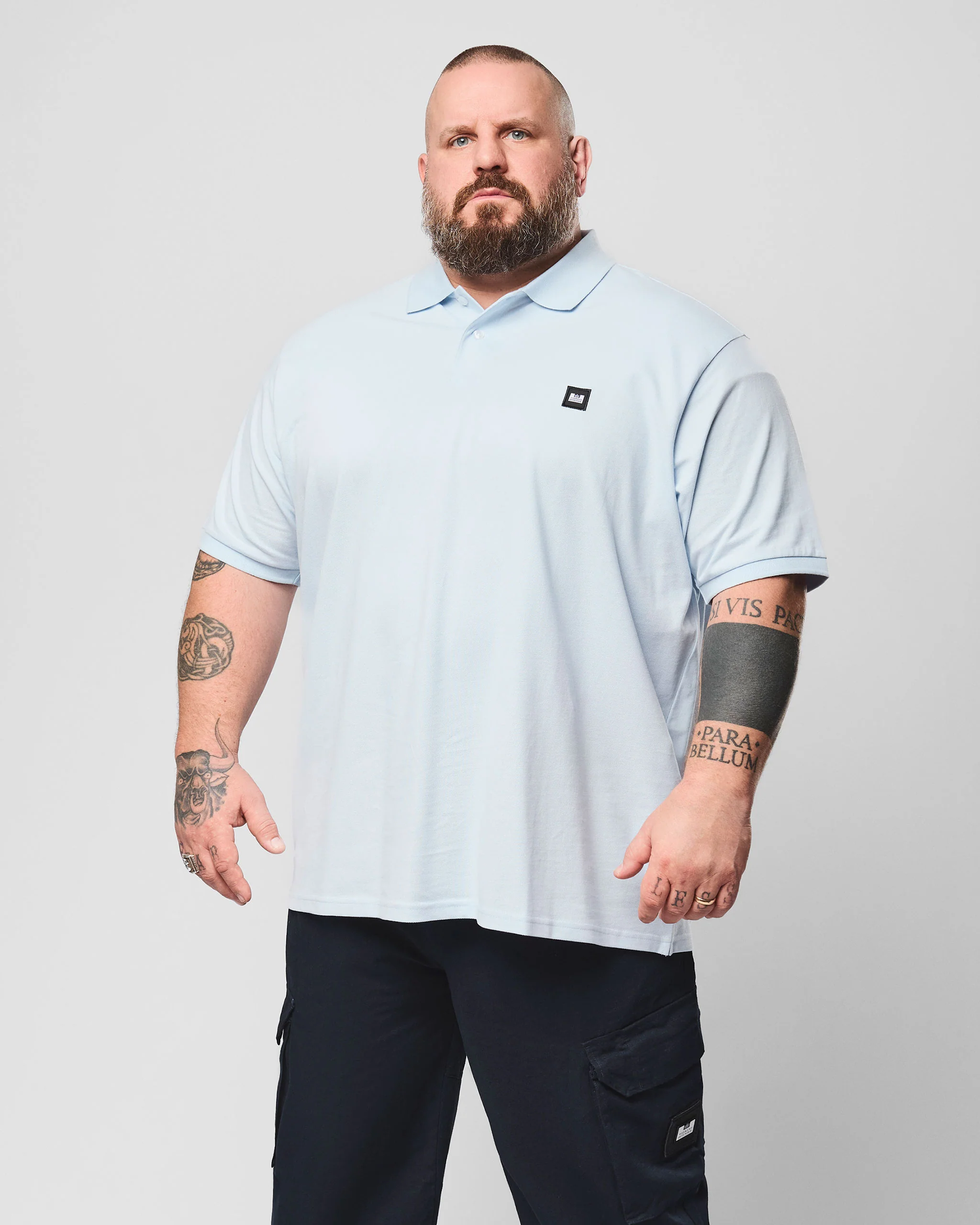 Plus Size - Heathcote Polo Shirt Sky Blue - Image 3