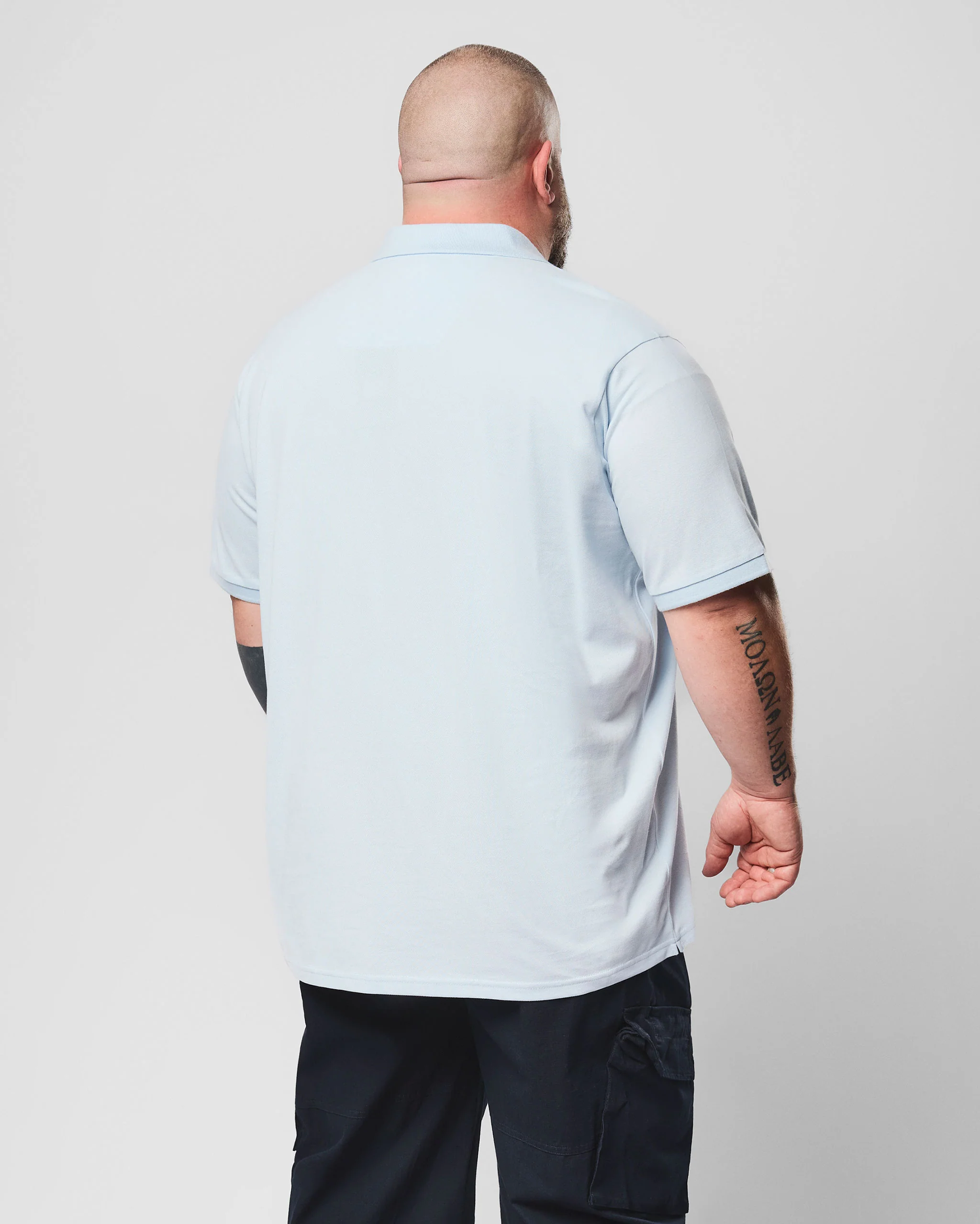 Plus Size - Heathcote Polo Shirt Sky Blue - Image 4