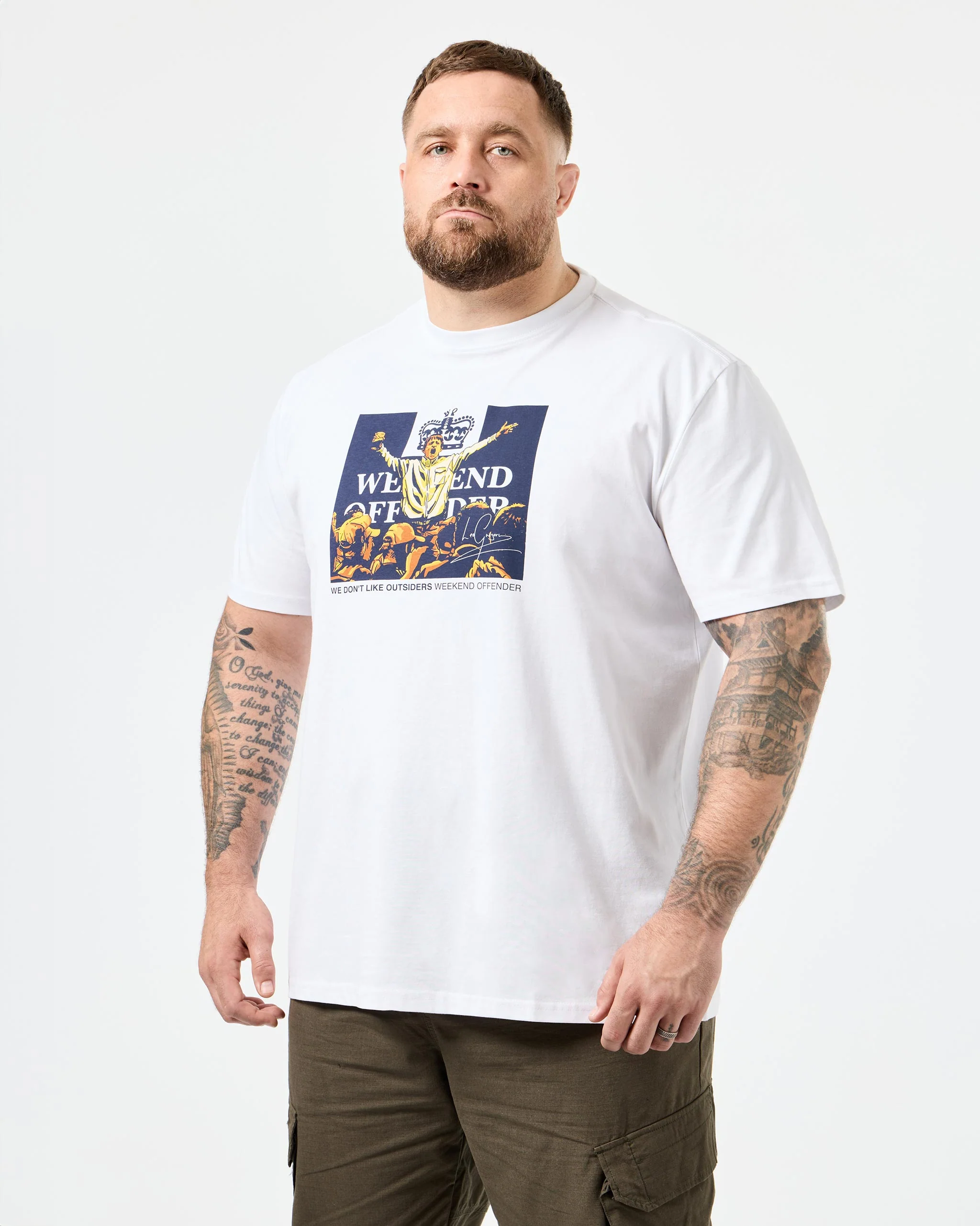 Plus Size - Leo Gregory Graphic T-Shirt White - Image 3