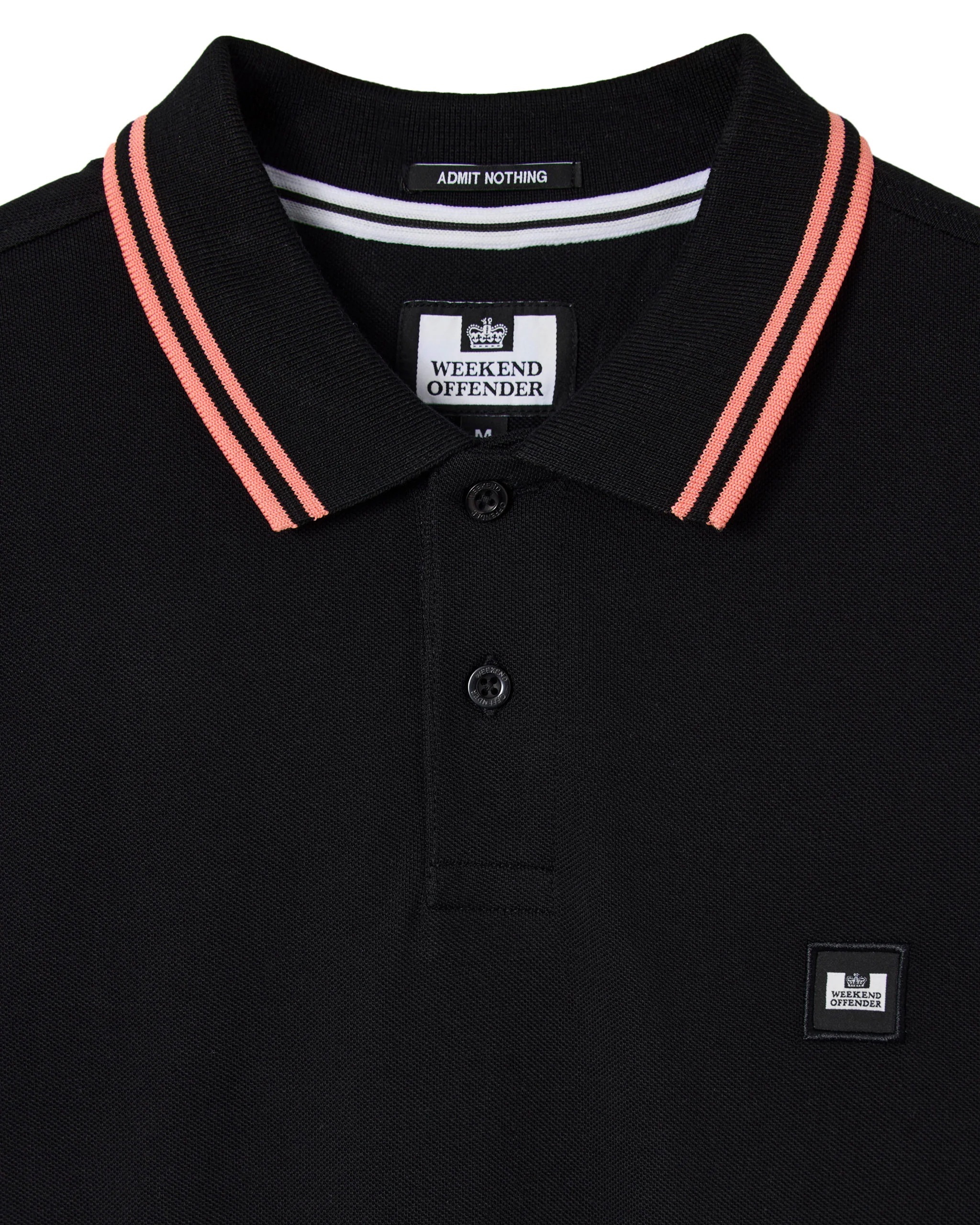 Levanto Polo Shirt Black/Coral - Image 6