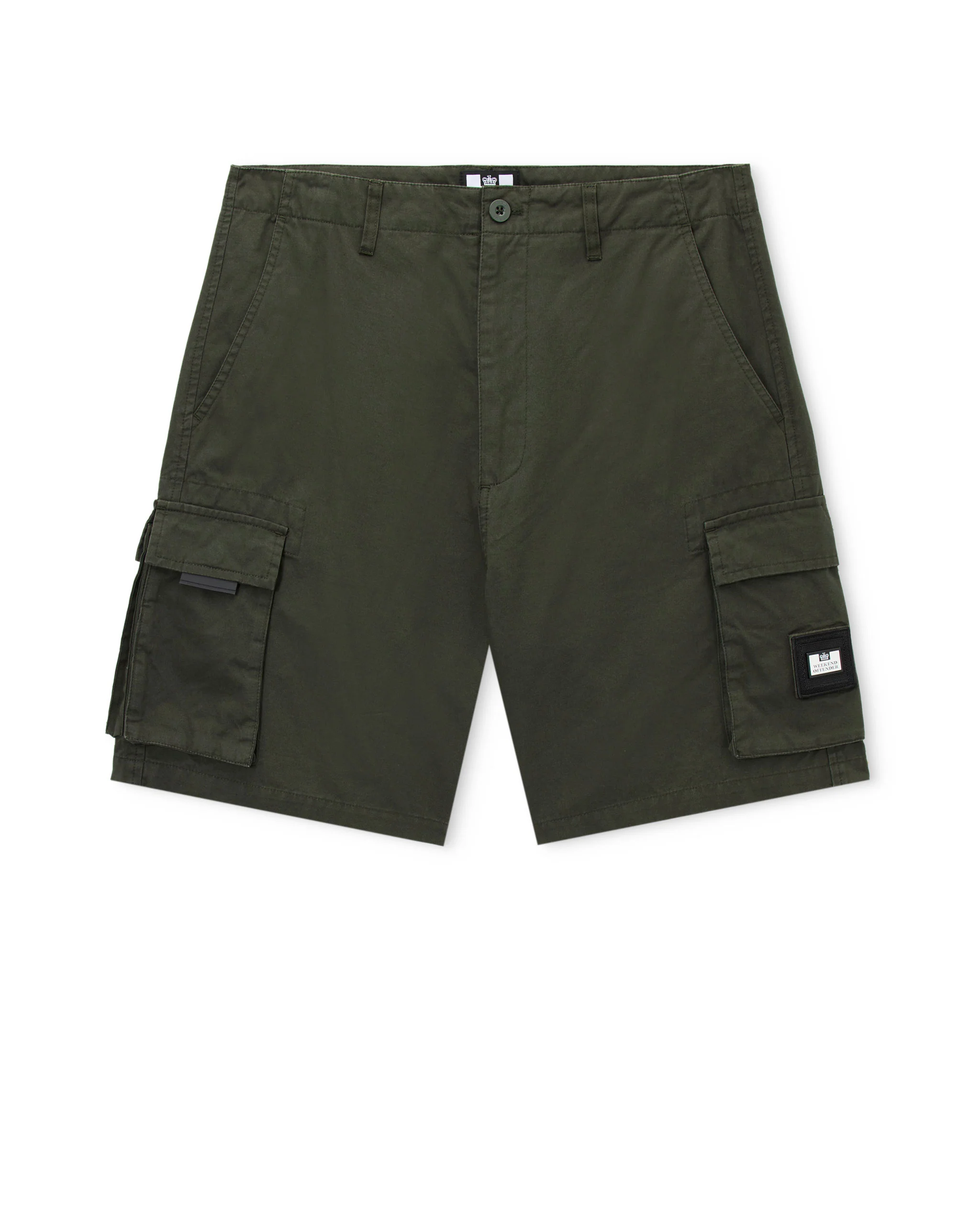 Plus Size - Mascia Cargo Shorts Black Forest Green