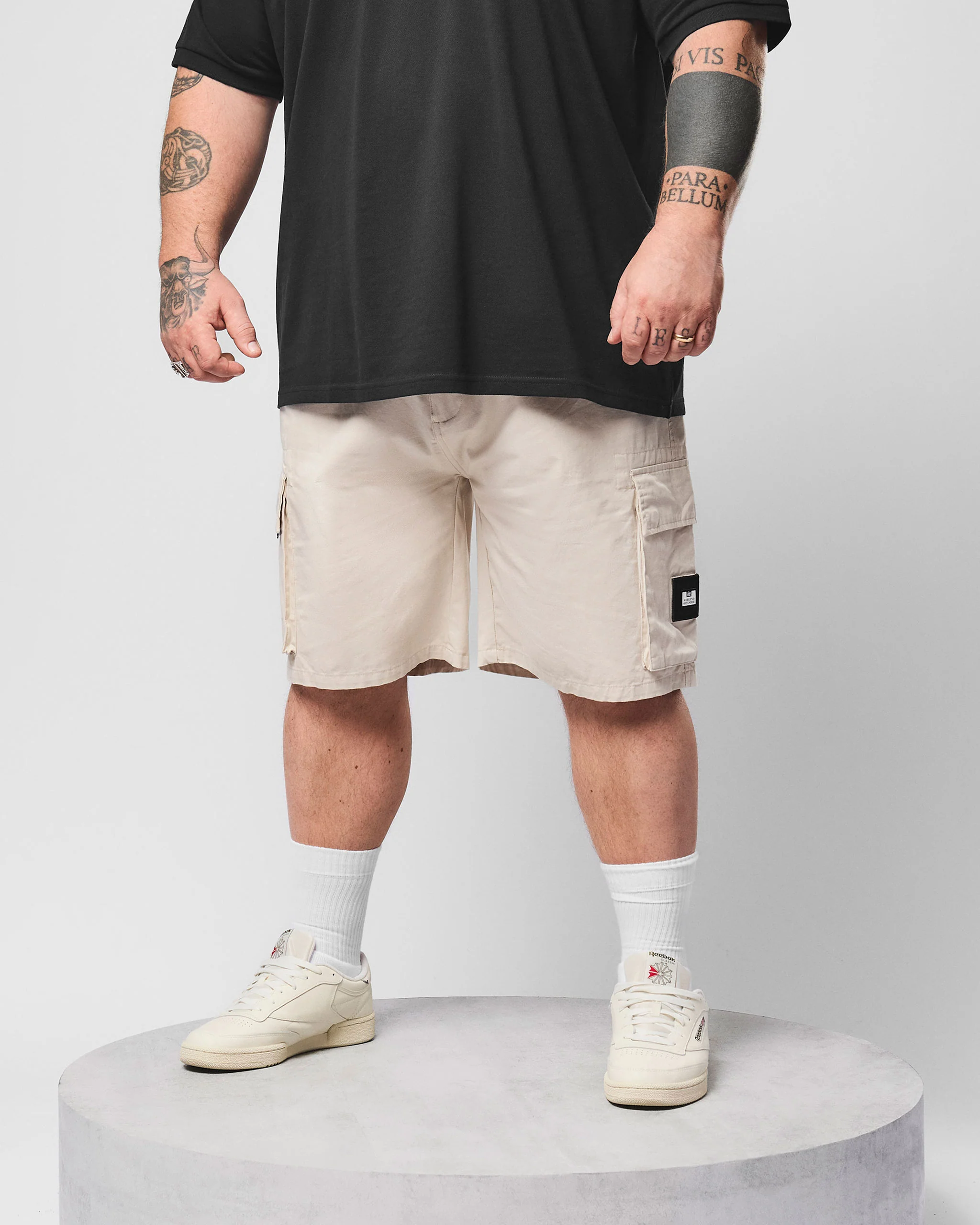 Plus Size - Mascia Cargo Shorts Cement - Image 3