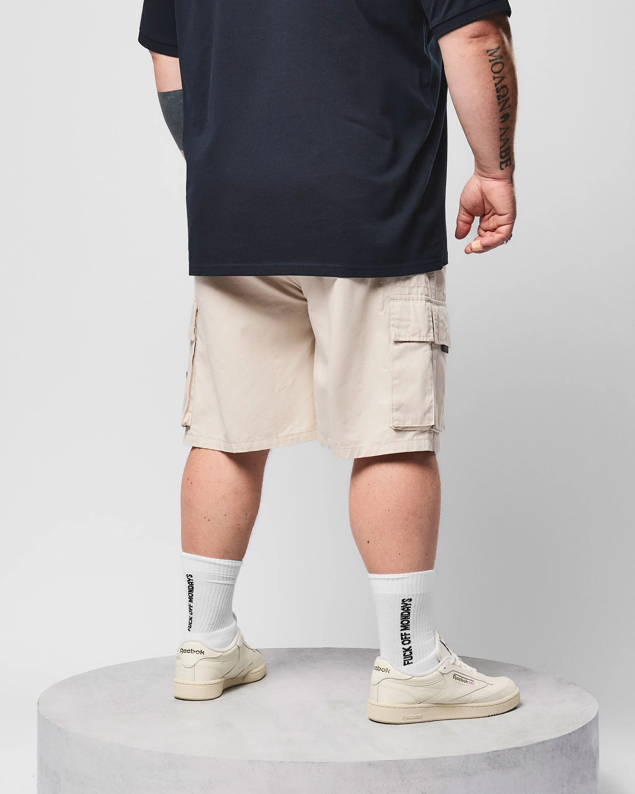 Plus Size - Mascia Cargo Shorts Cement - Image 4