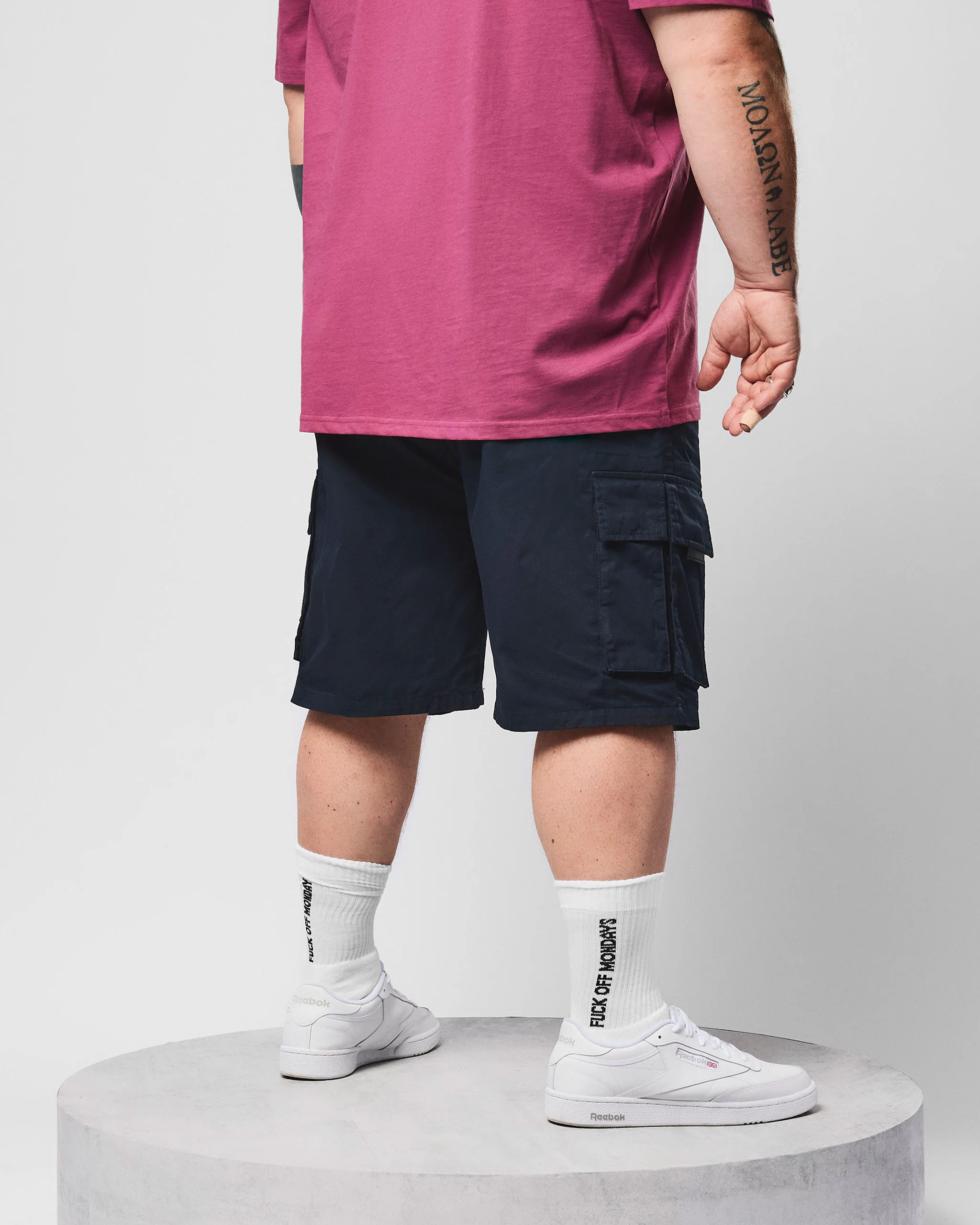 Plus Size - Mascia Cargo Shorts Navy - Image 4