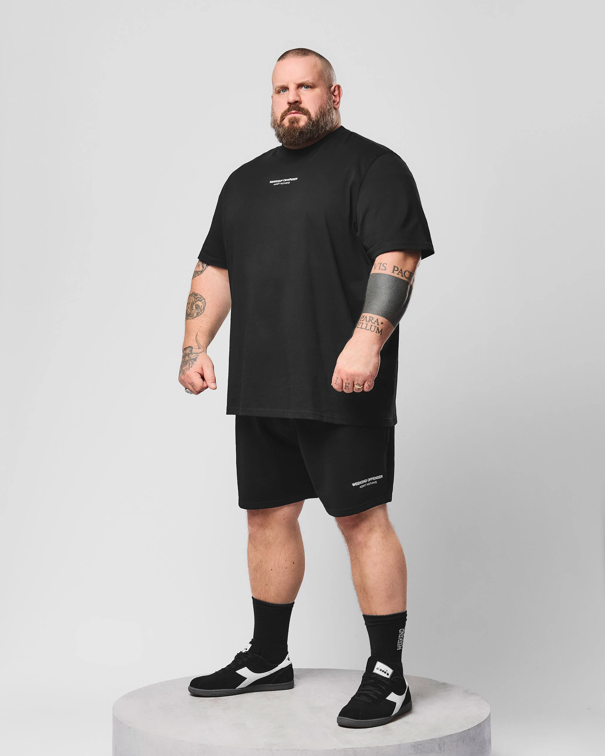 Plus Size - Mytros Jogger Shorts Black/Amazonite Green - Image 2