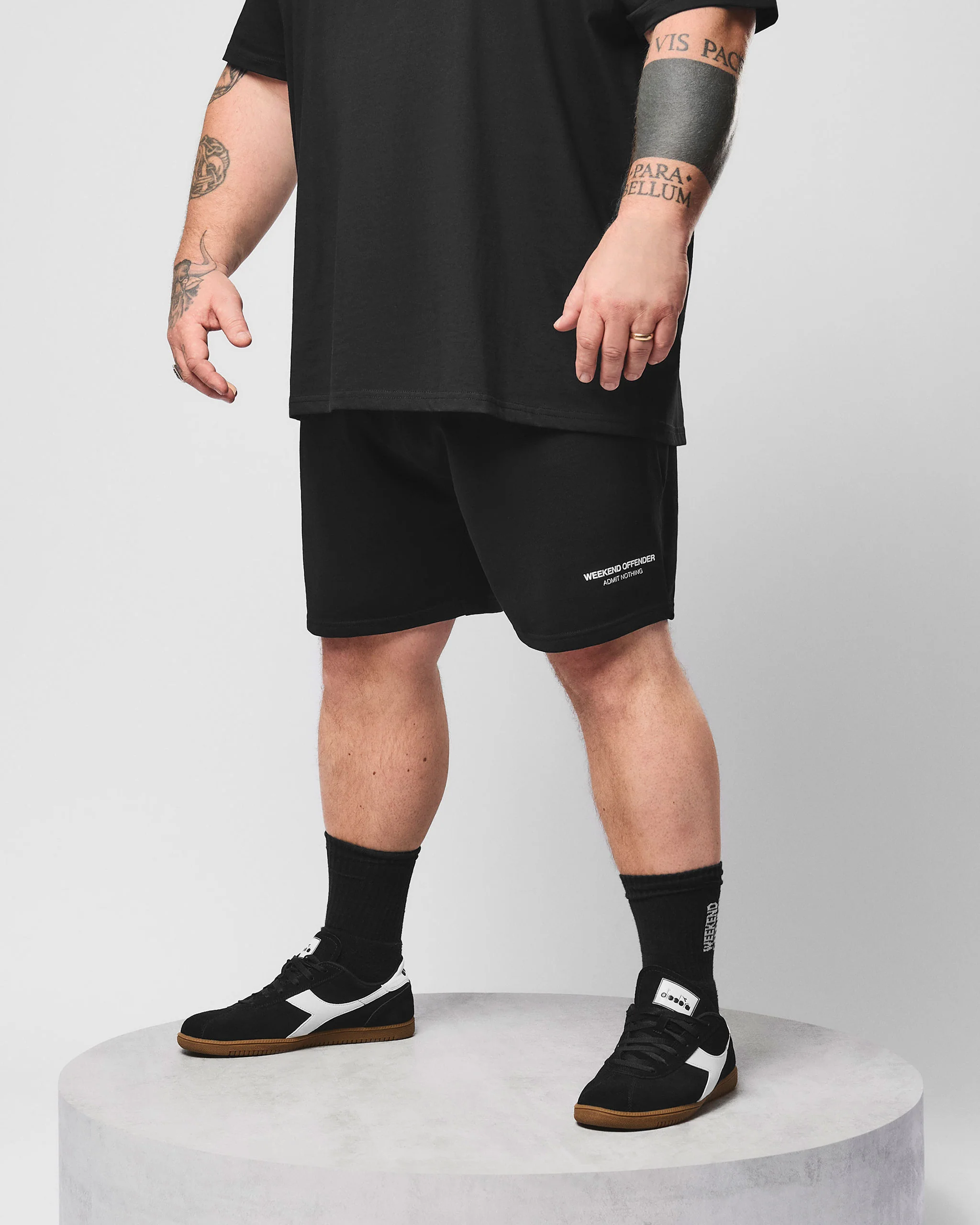Plus Size - Mytros Jogger Shorts Black/Amazonite Green - Image 3