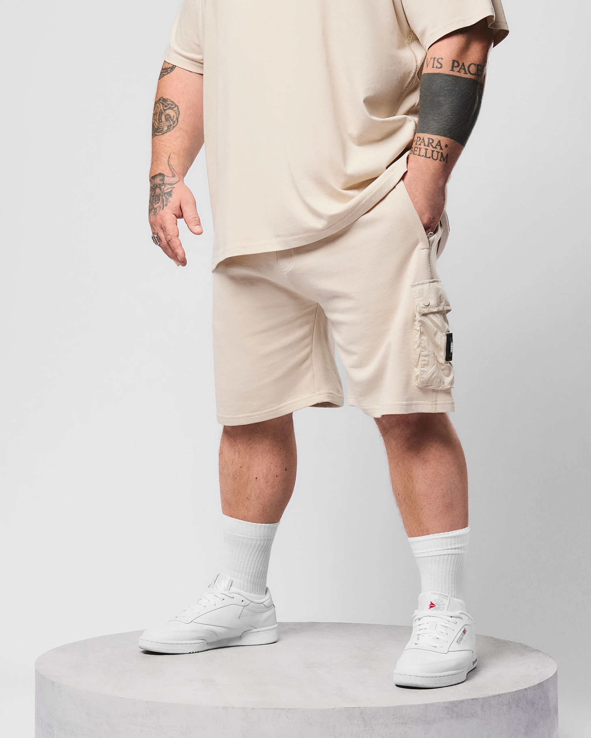 Plus Size - Nor'Easter Jogger Shorts Cement - Image 3