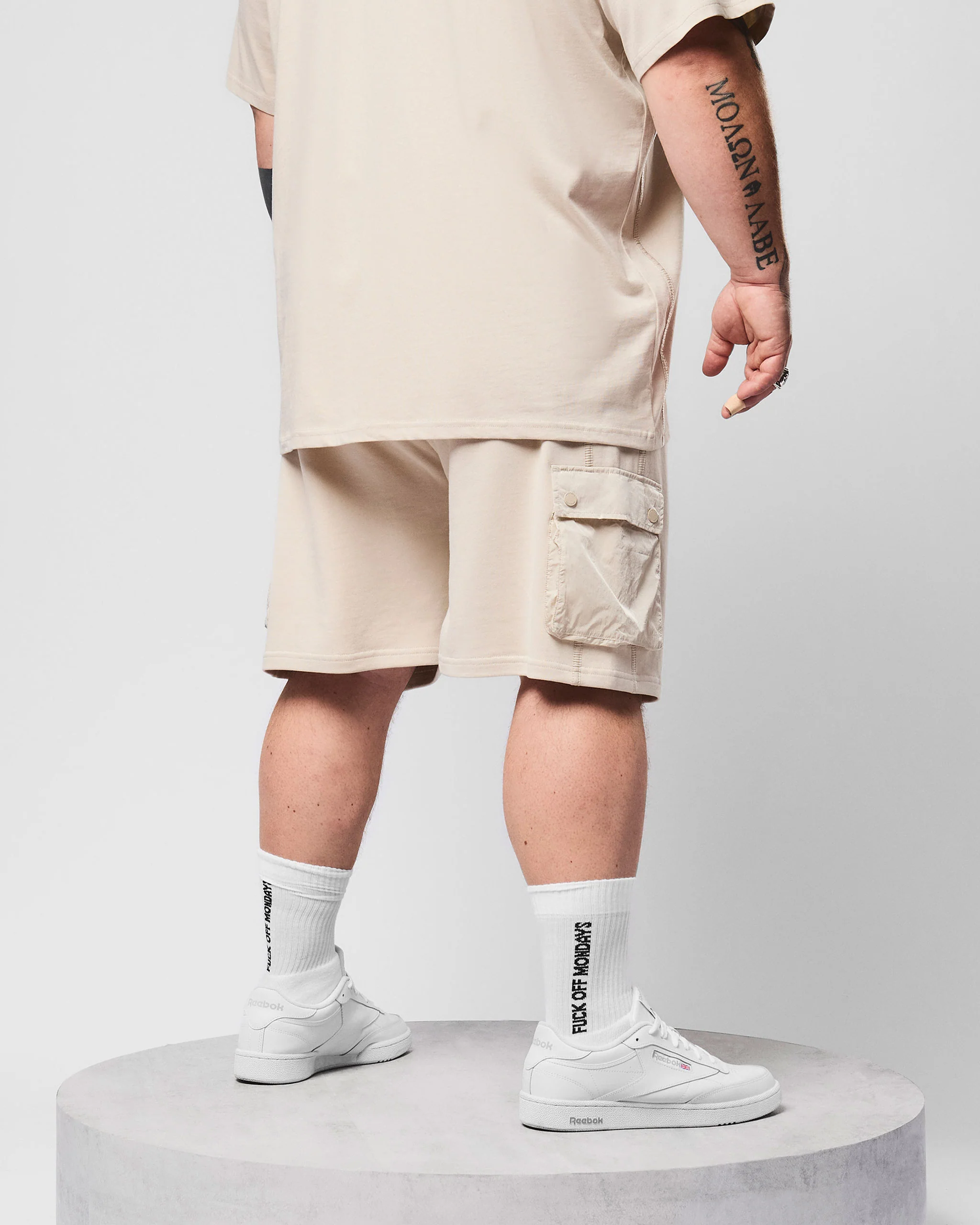 Plus Size - Nor'Easter Jogger Shorts Cement - Image 4