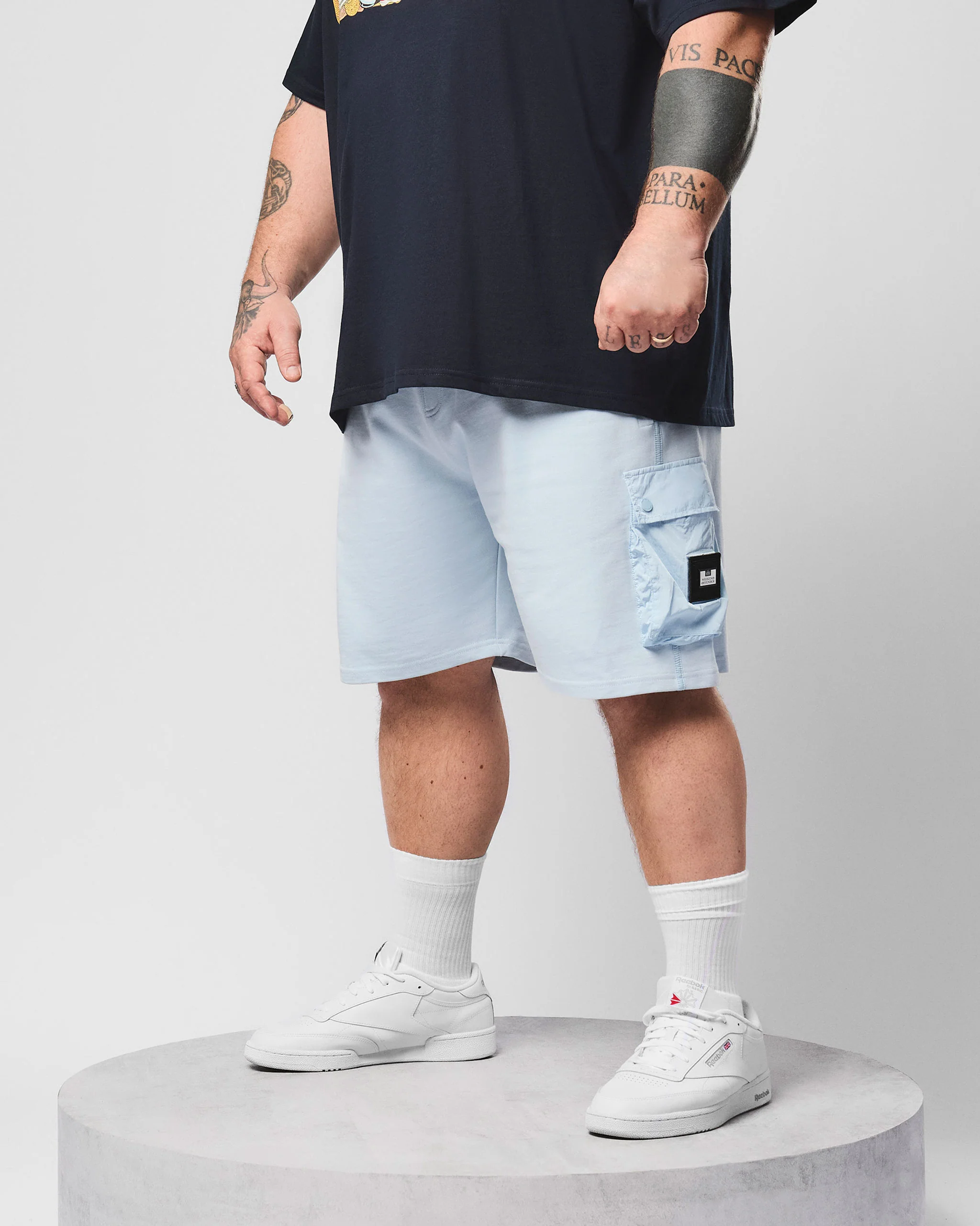 Plus Size - Nor'Easter Jogger Shorts Sky Blue - Image 3