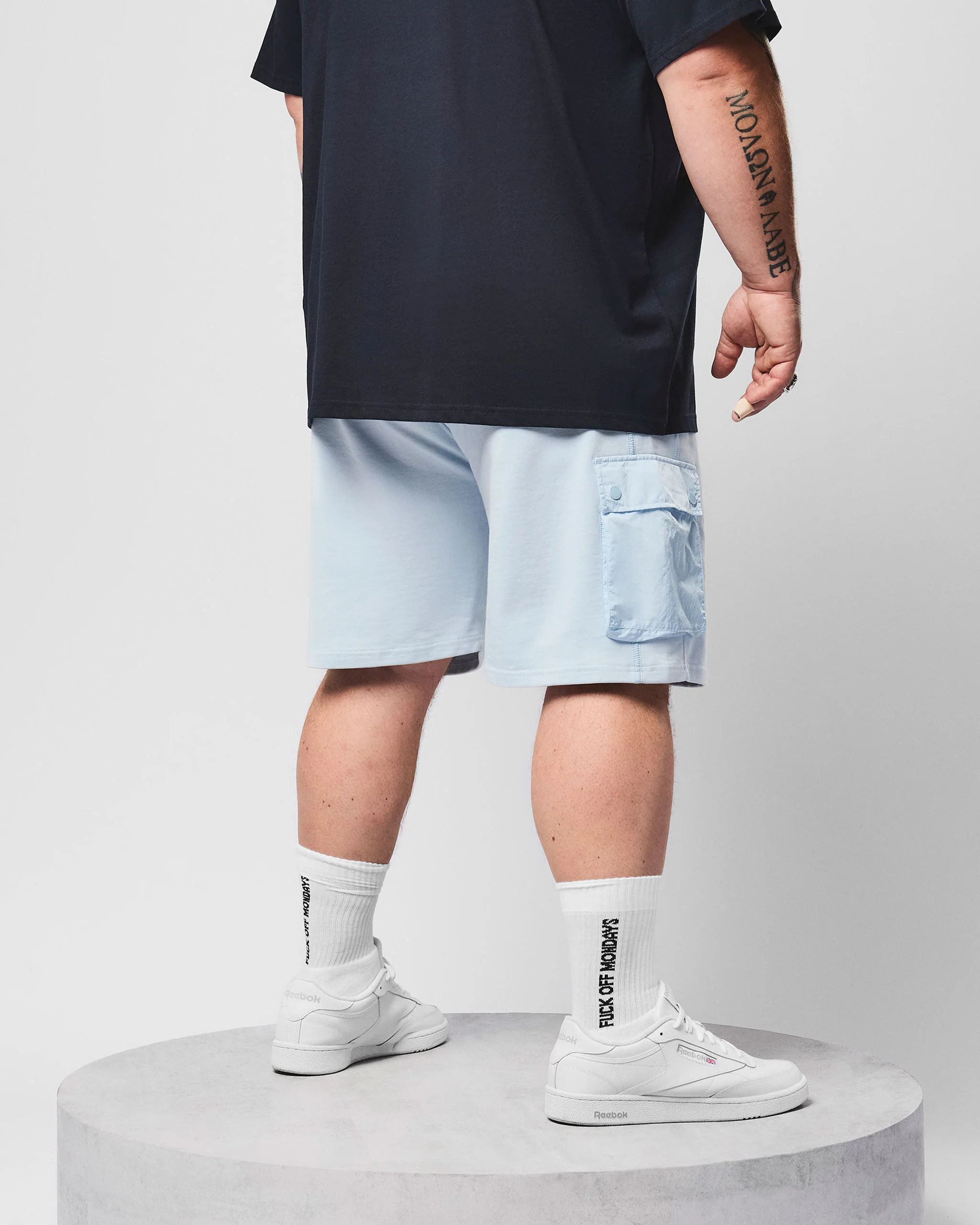 Plus Size - Nor'Easter Jogger Shorts Sky Blue - Image 4