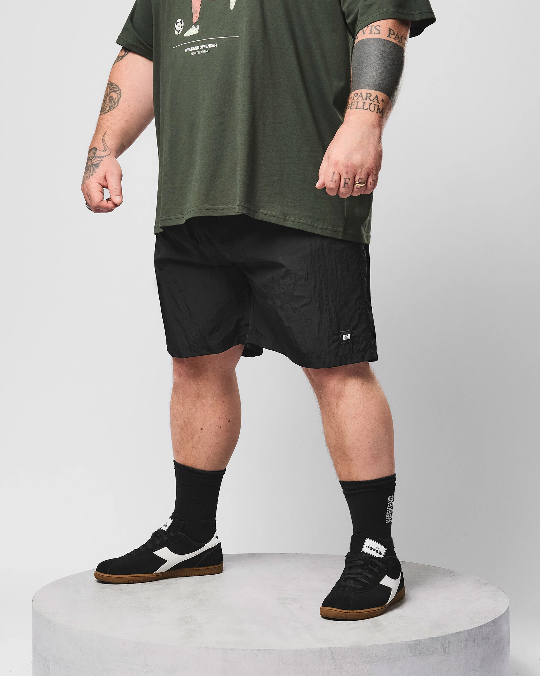 Plus Size - Stacks Swim Shorts Black - Image 3