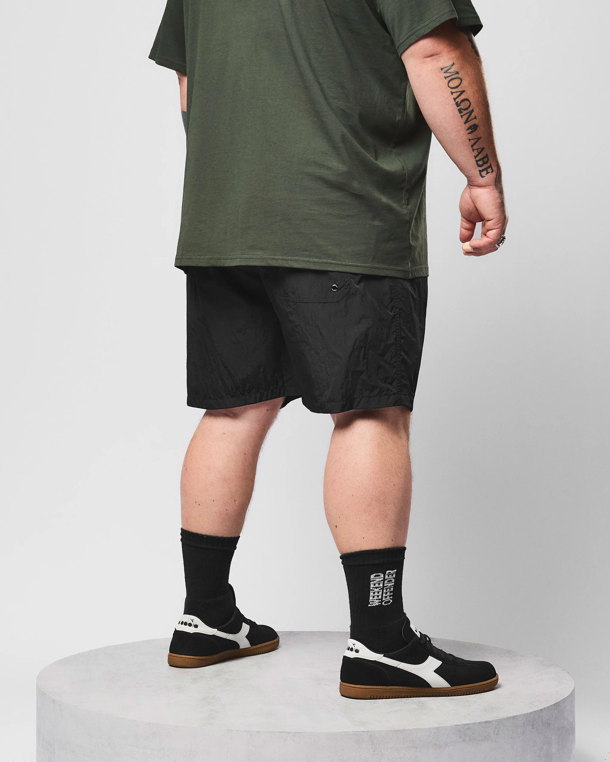 Plus Size - Stacks Swim Shorts Black - Image 4