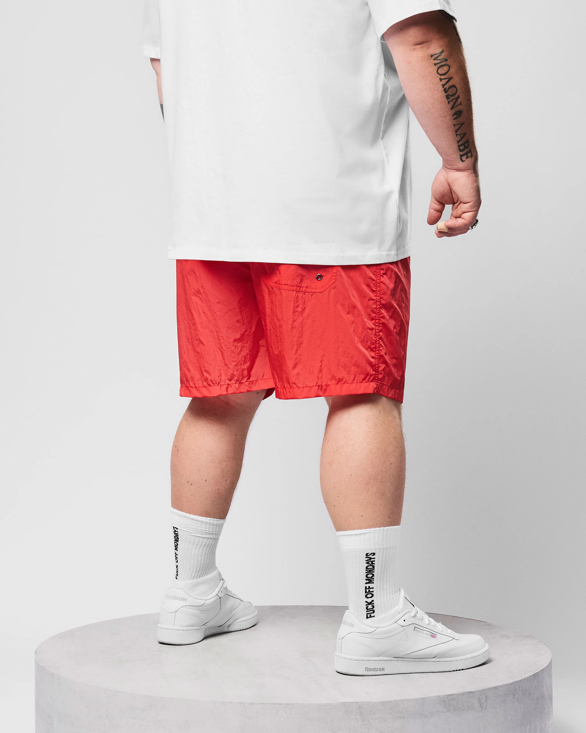 Plus Size - Stacks Swim Shorts Watermelon - Image 4