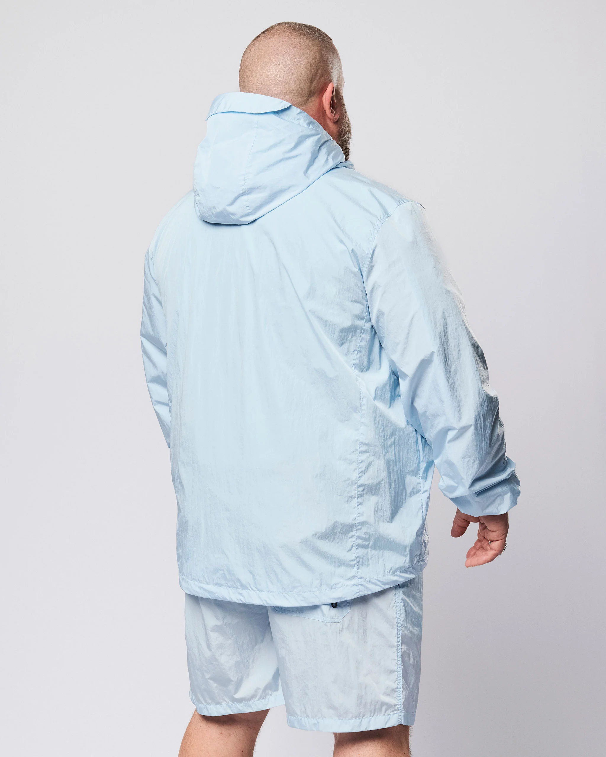 Plus Size - Technician Mesh Lined Jacket Sky Blue - Image 4