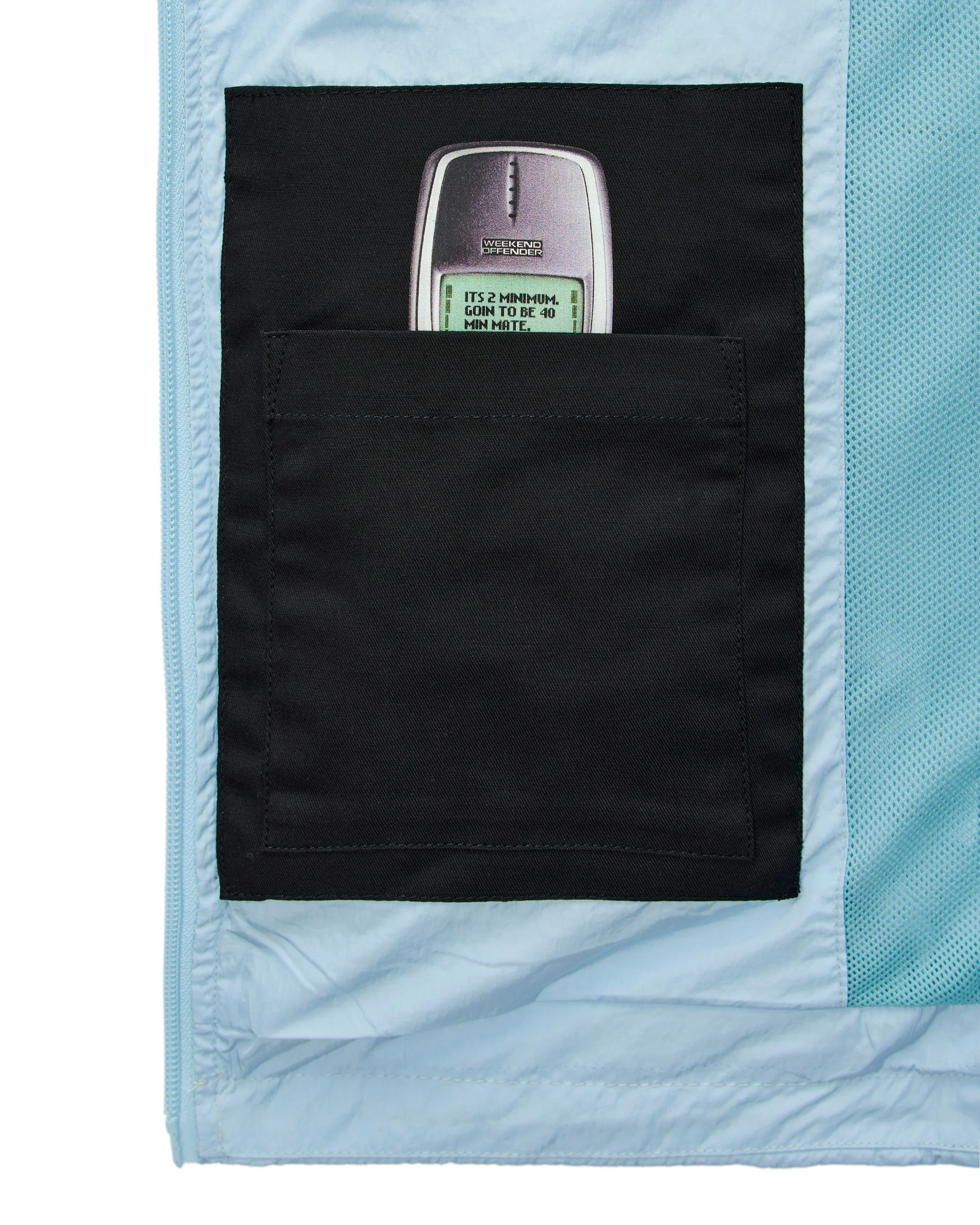 Plus Size - Technician Mesh Lined Jacket Sky Blue - Image 8