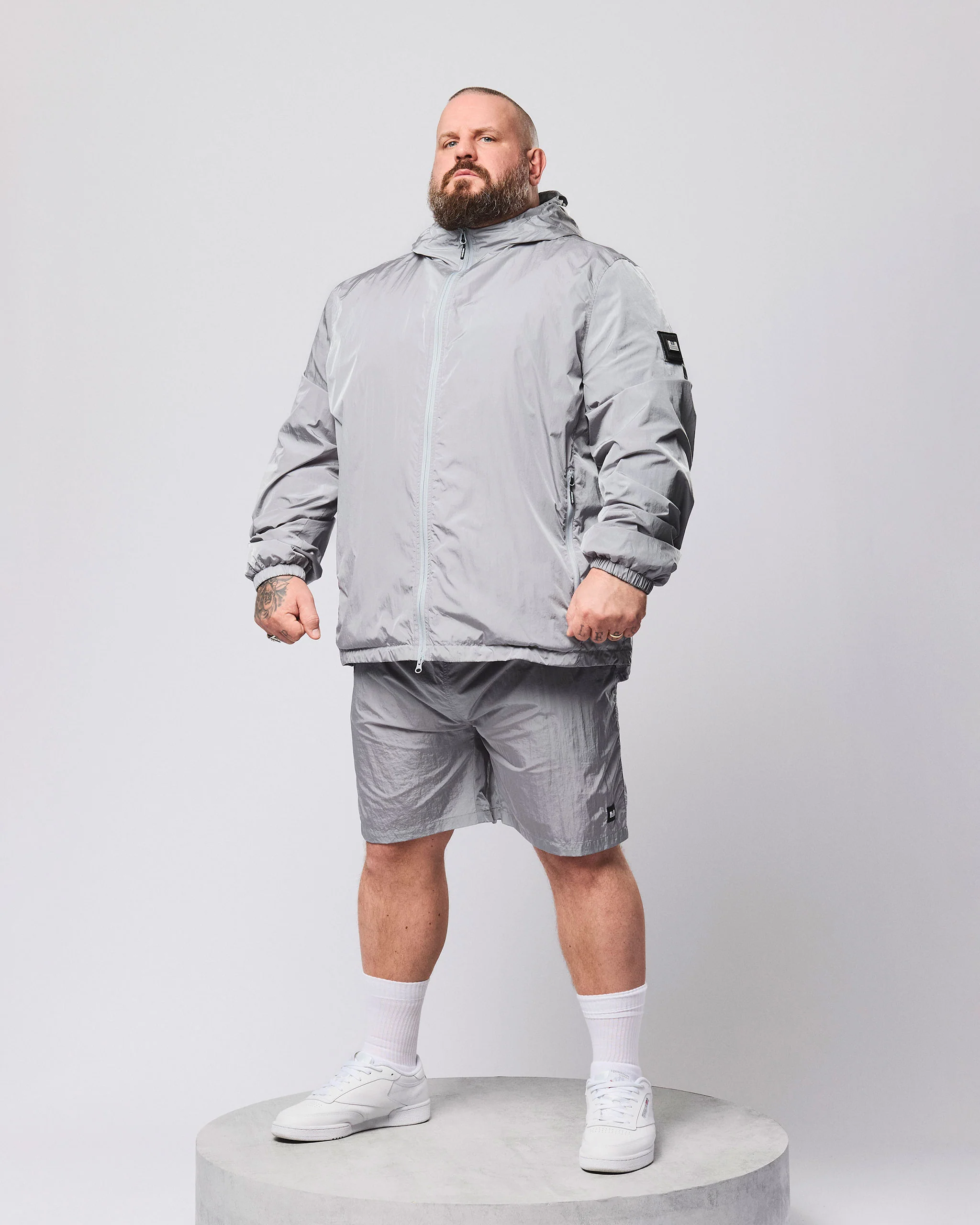 Plus Size - Technician Mesh Lined Jacket Smokey Grey - Image 2