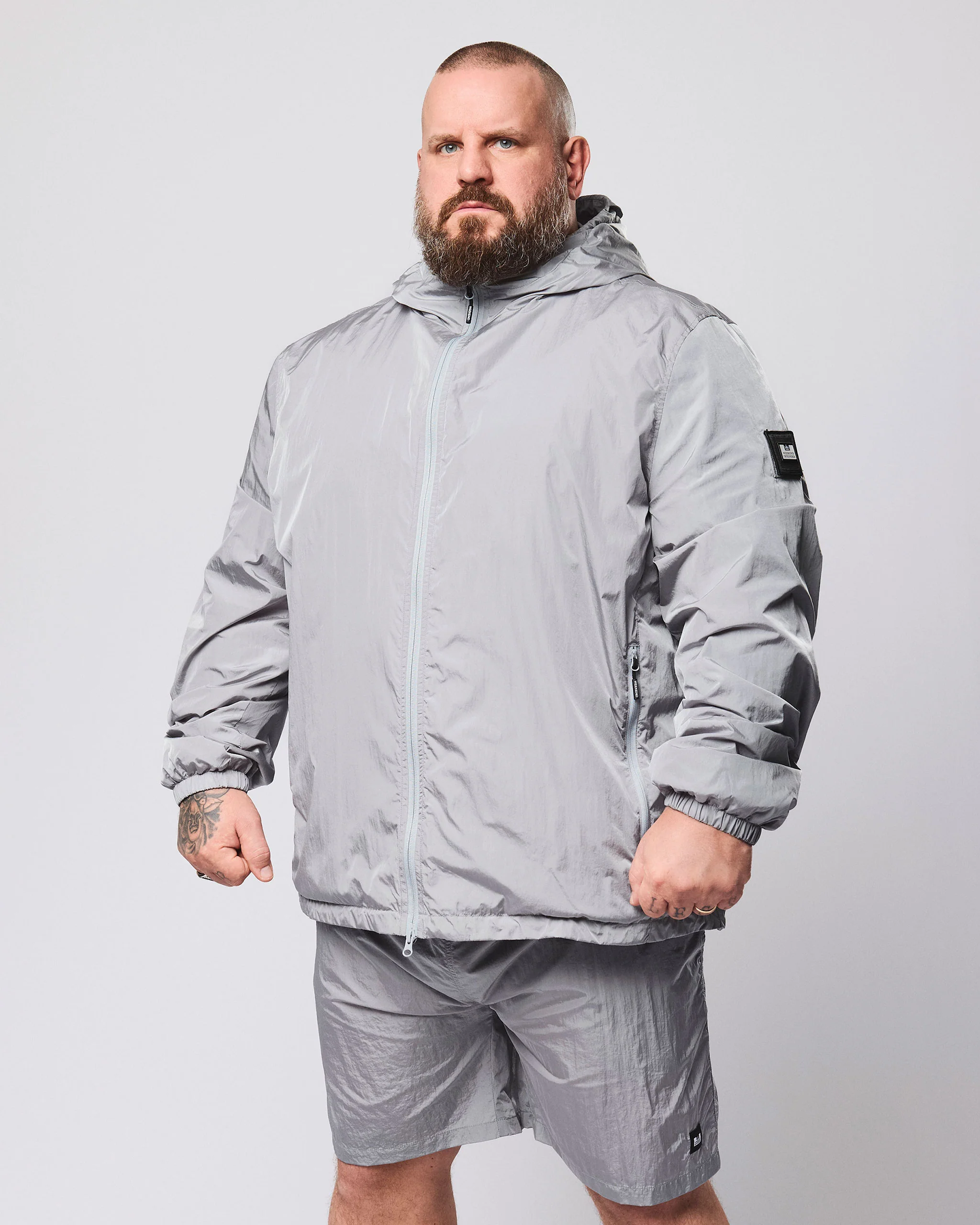 Plus Size - Technician Mesh Lined Jacket Smokey Grey - Image 3