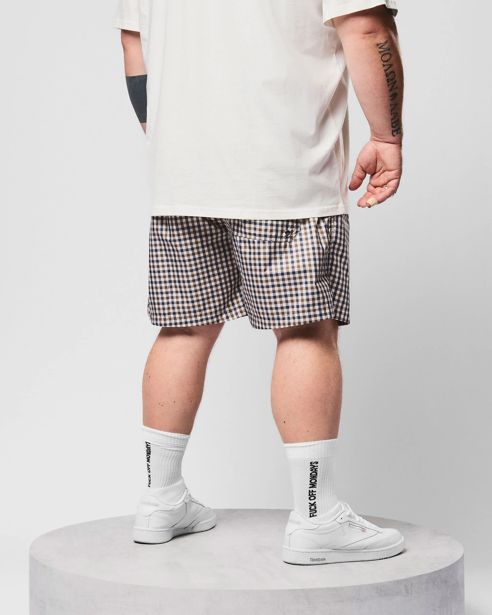 Plus Size - Varadero Swim Shorts Mid House Check - Image 4